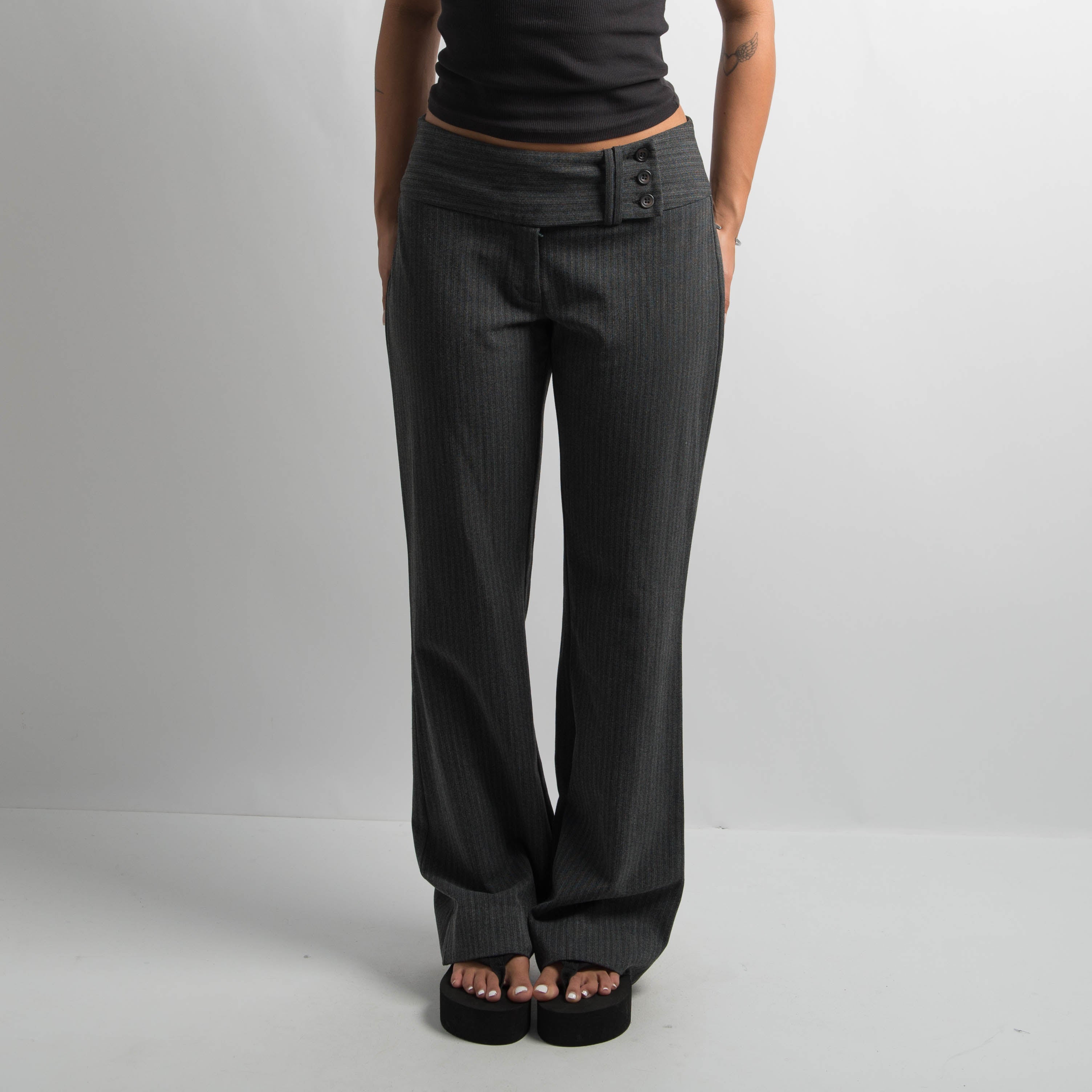 CHARCOAL MARLE TROUSERS