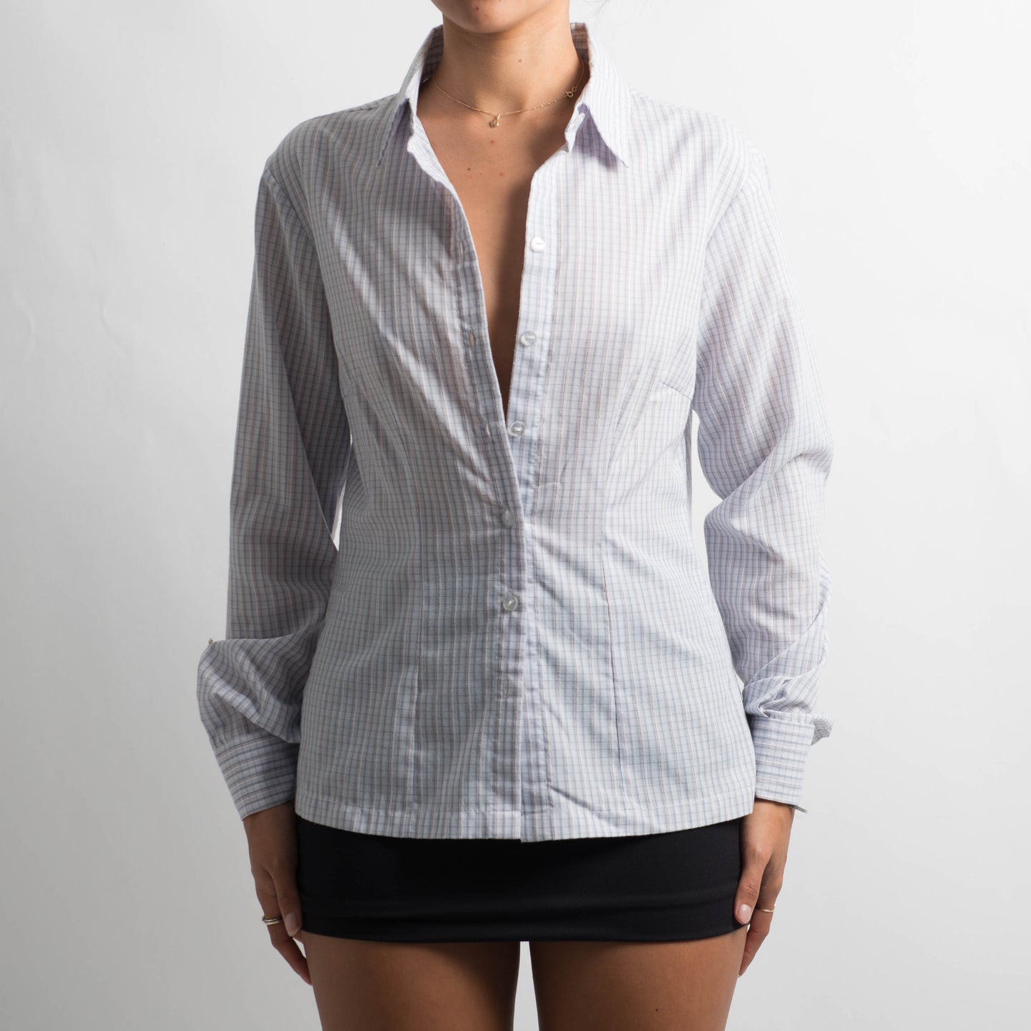 BLUE CHECK BLOUSE