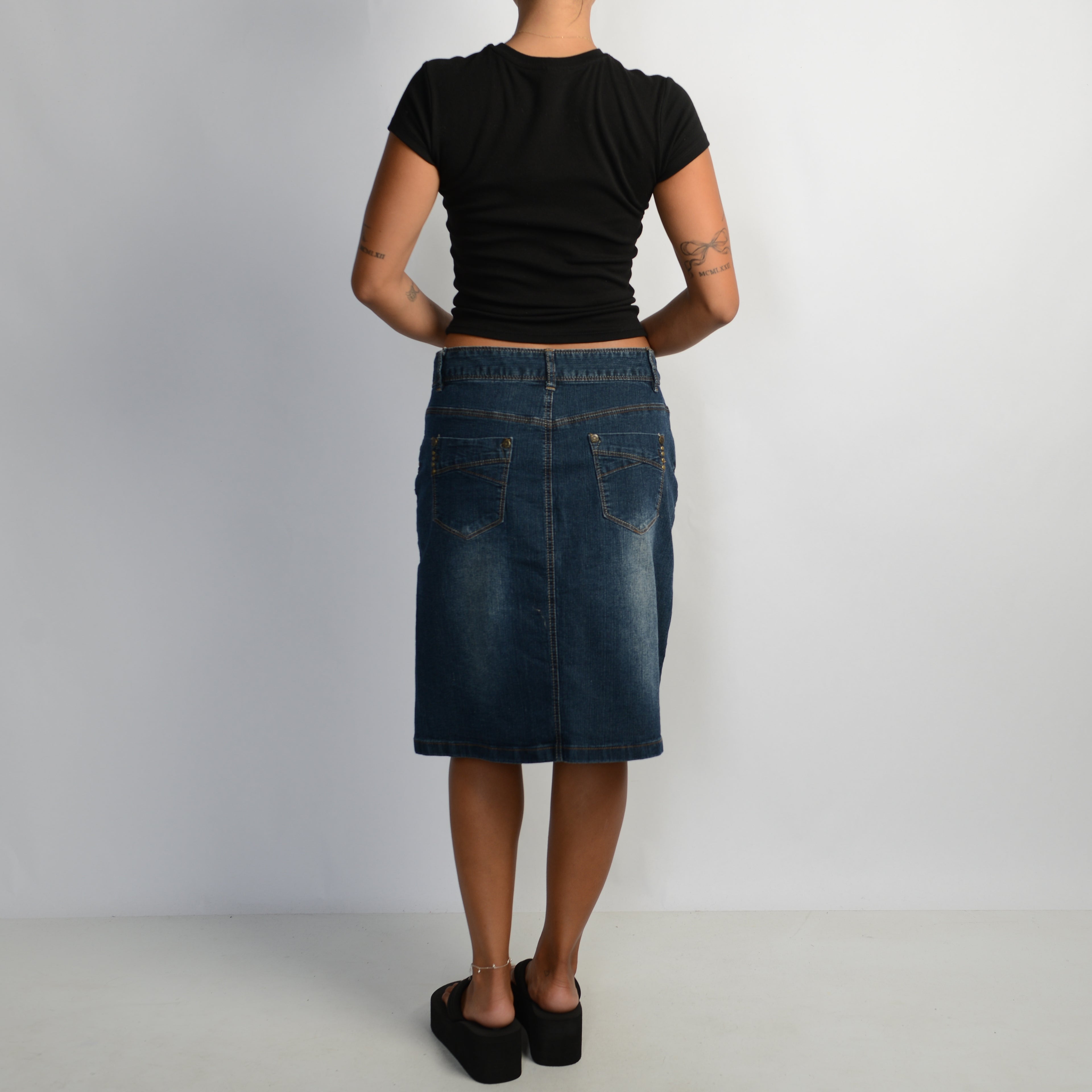 DENIM MIDI SKIRT
