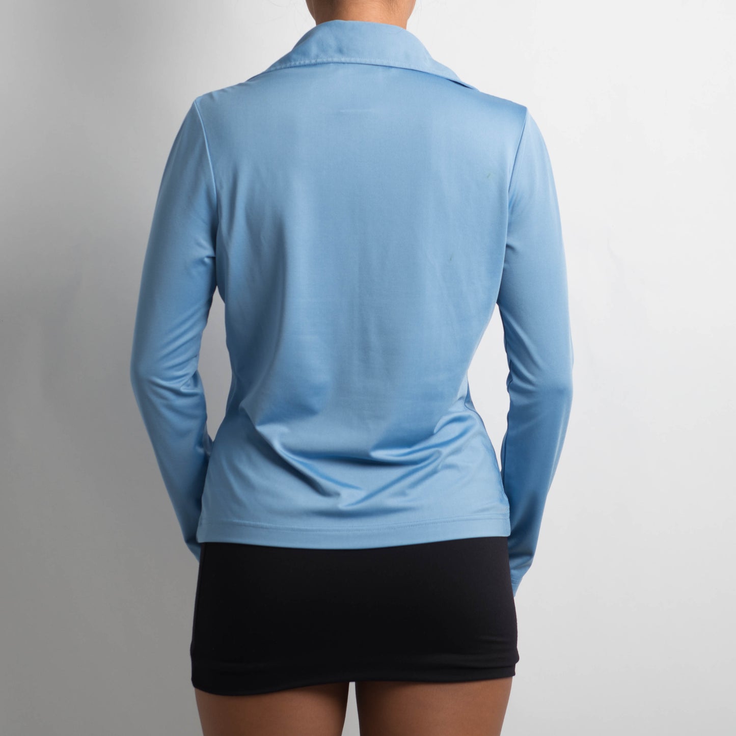 BLUE STRETCH BLOUSE