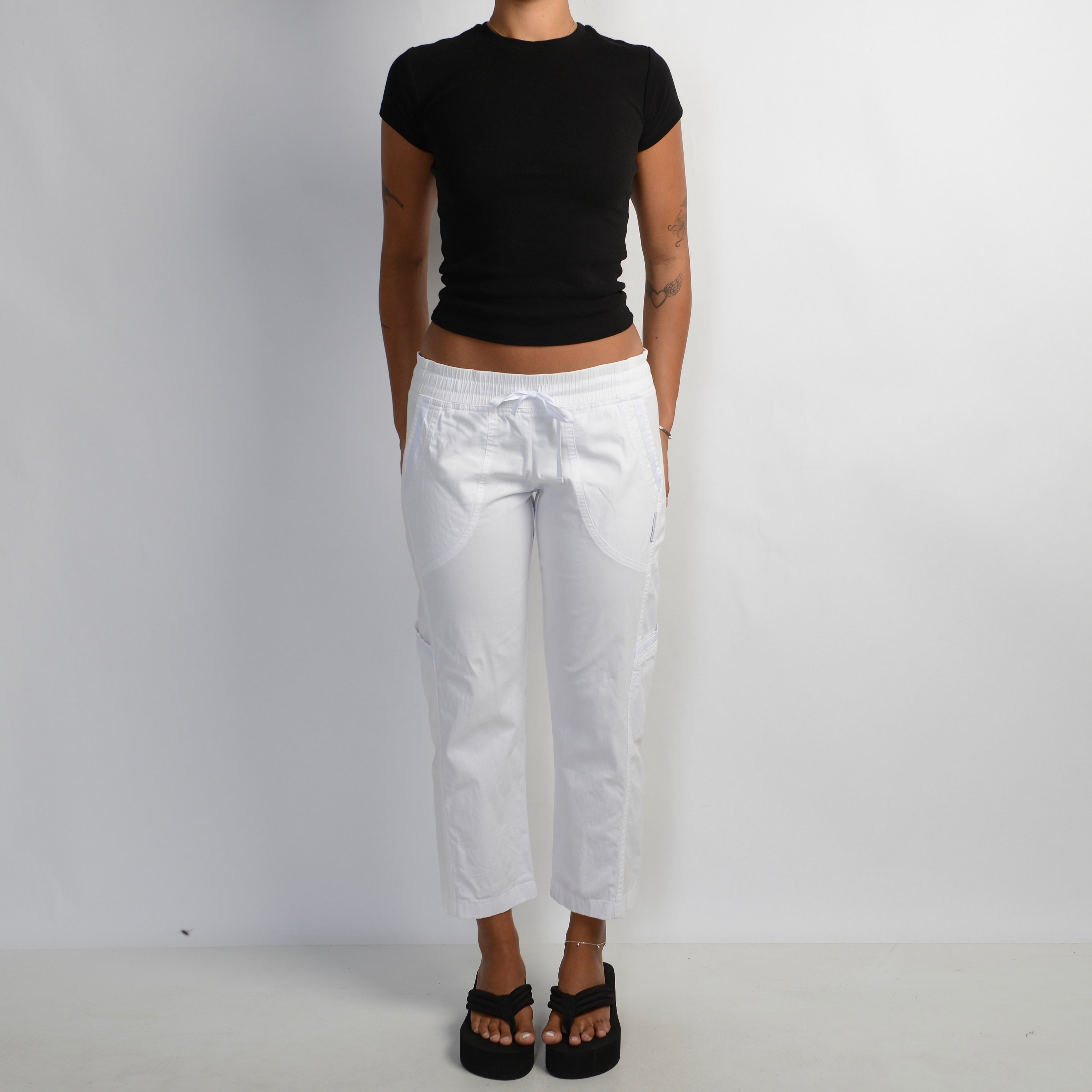 WHITE COTTON PANTS