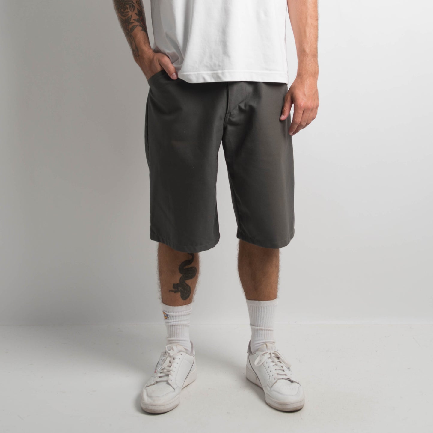 GREY LONGLINE SHORTS
