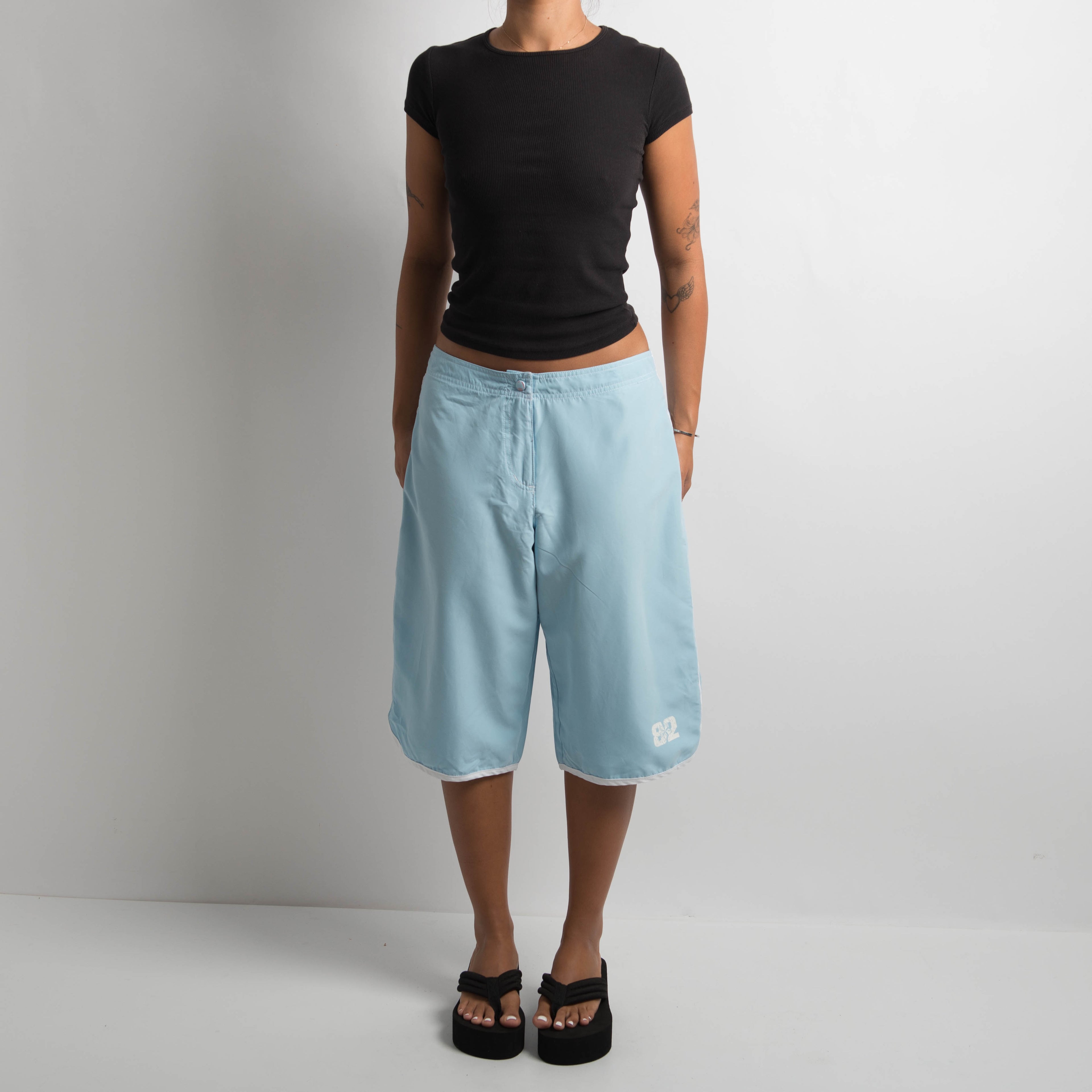 BLUE LONGLINE BOARD SHORTS