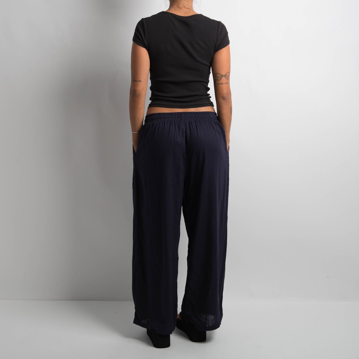DARK NAVY LINEN PANTS