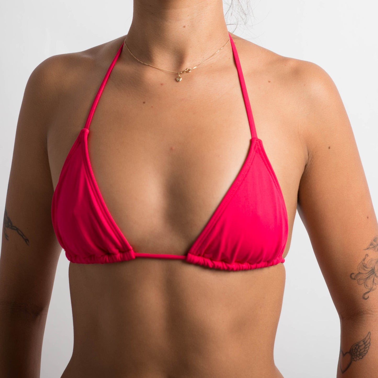 RASPBERRY STRING BIKINI TOP
