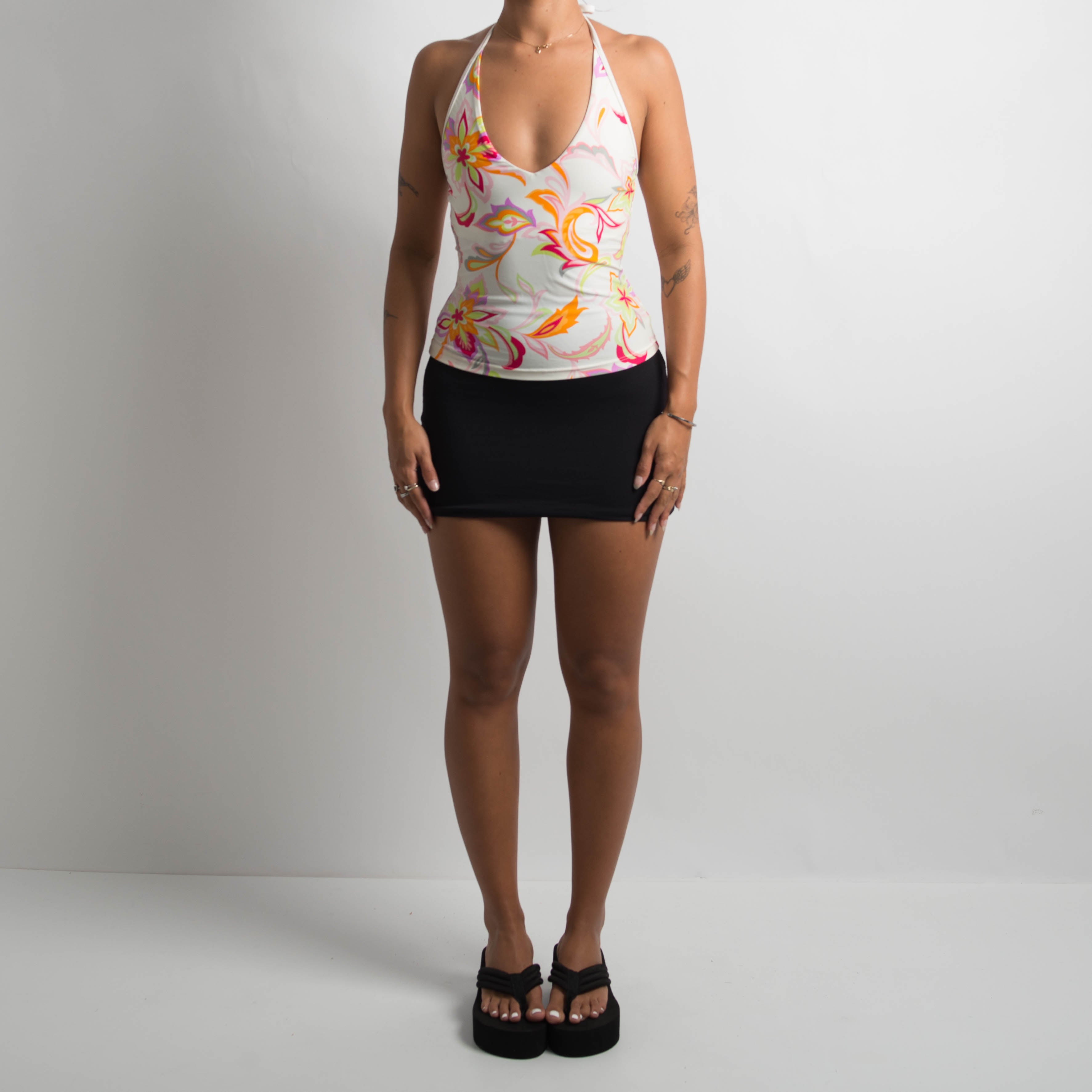 CARNIVAL HALTER TANKINI TOP