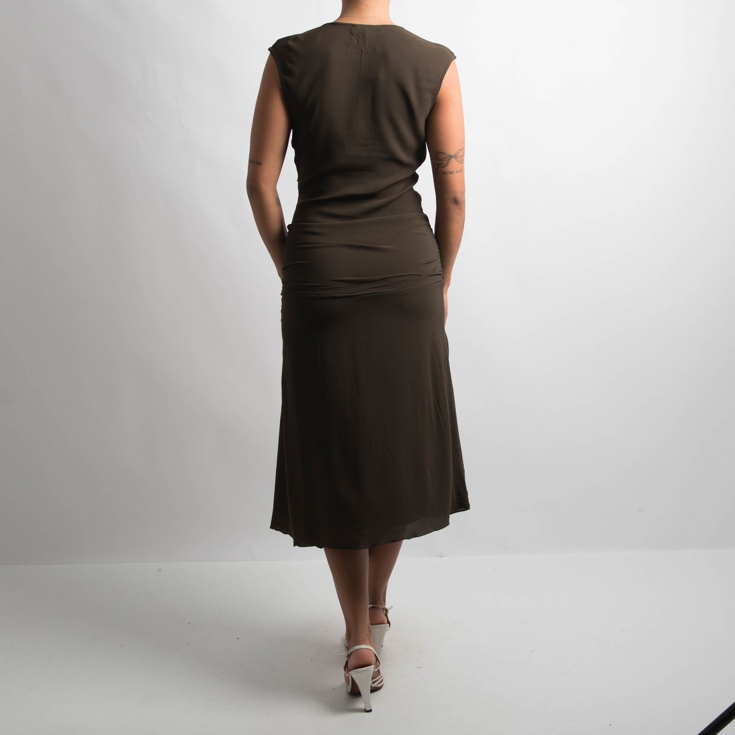 BROWN EVENING DRESS
