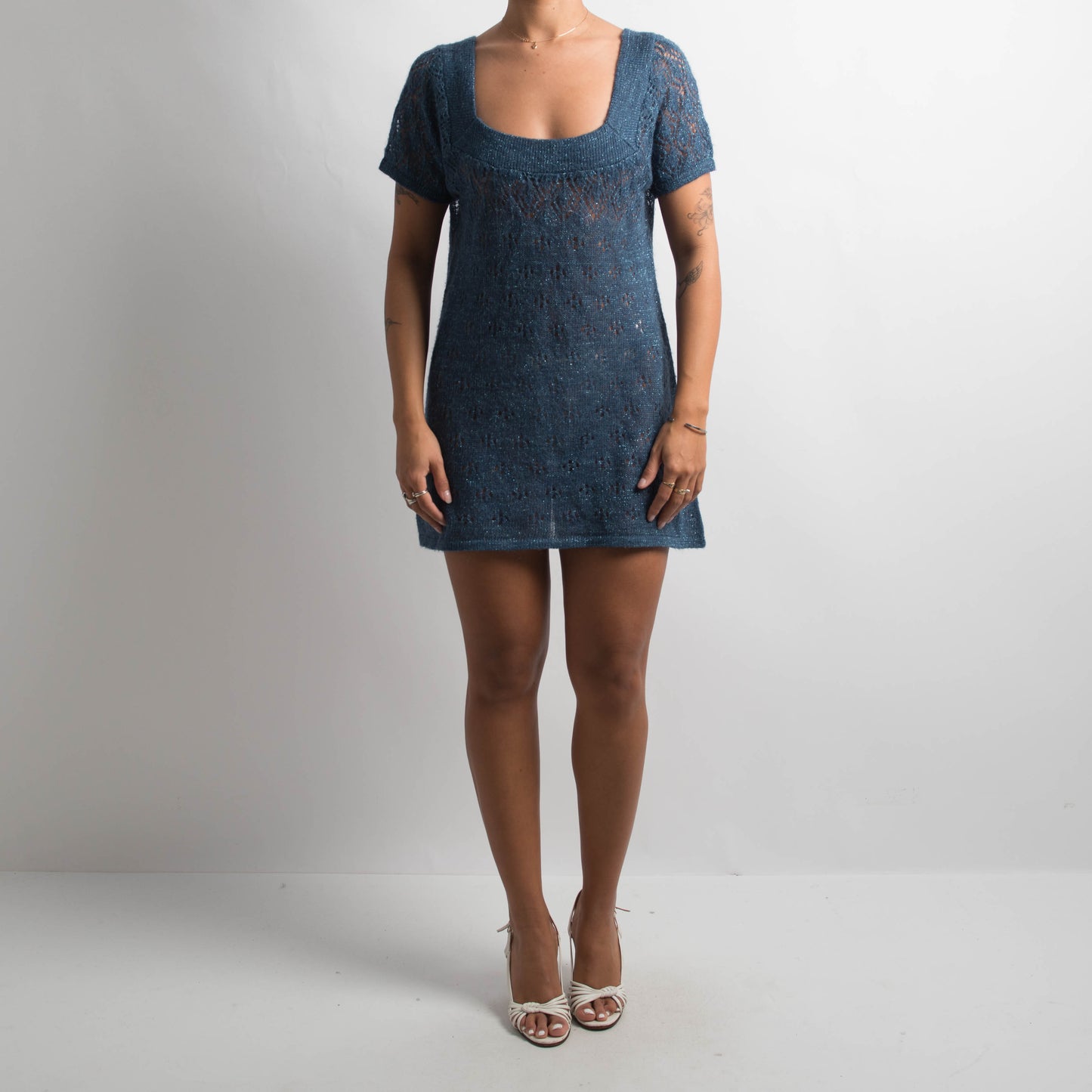 TEAL MOHAIR DRESS