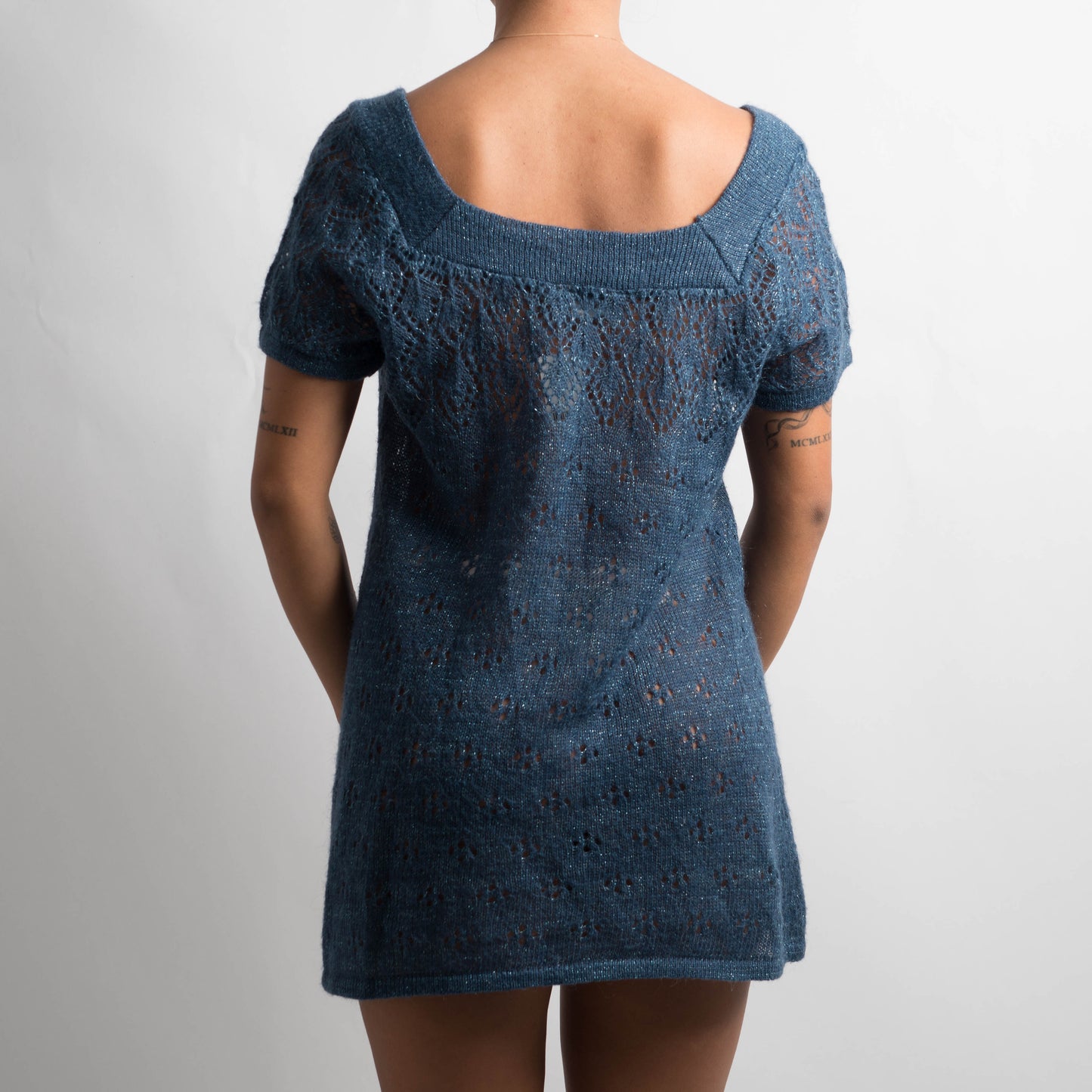 TEAL MOHAIR DRESS