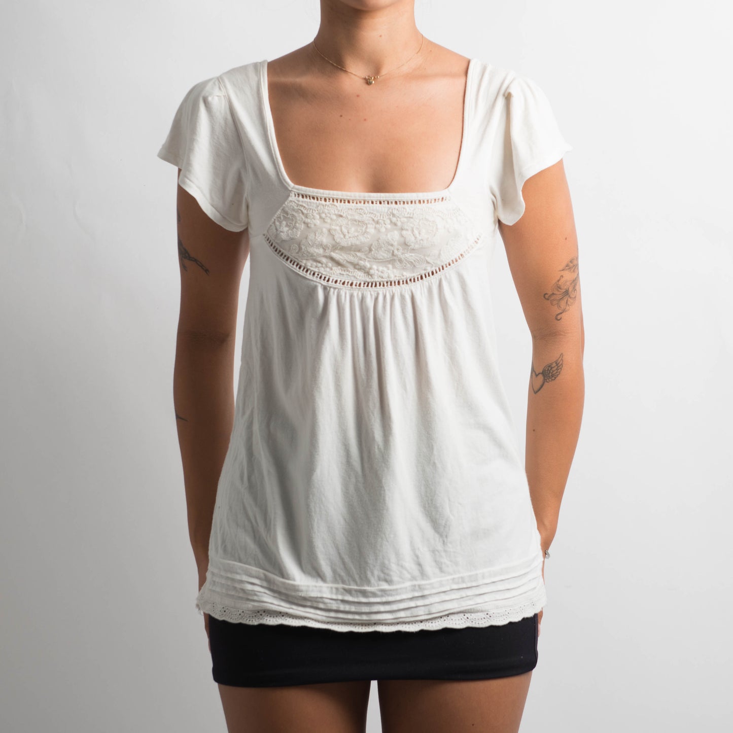 CREAM BABYDOLL TOP