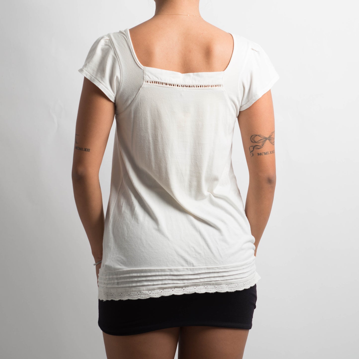CREAM BABYDOLL TOP