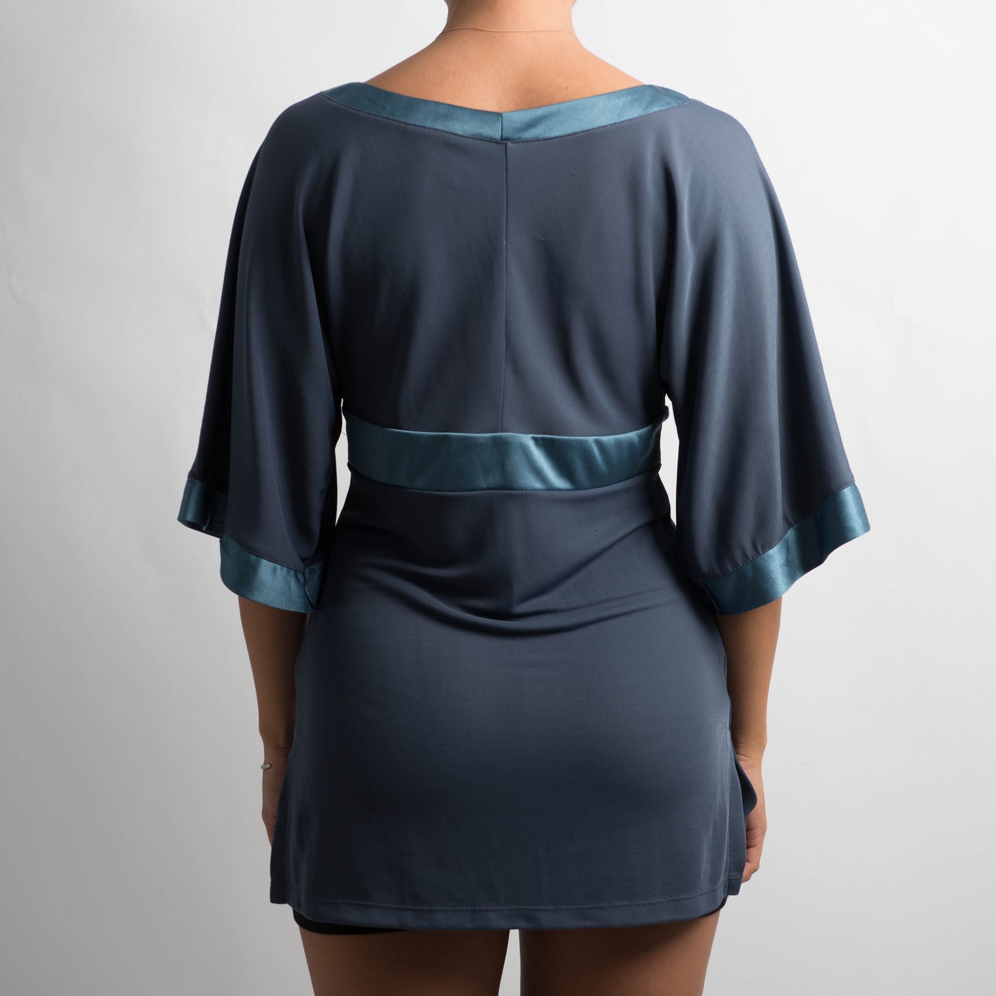 BLUE BABYDOLL TOP