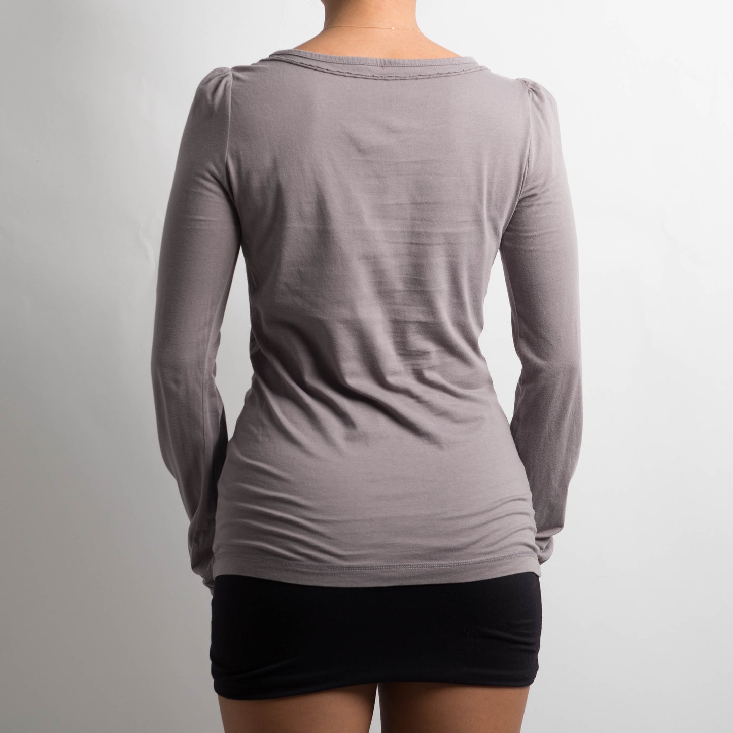 GREY LONG SLEEVE TOP
