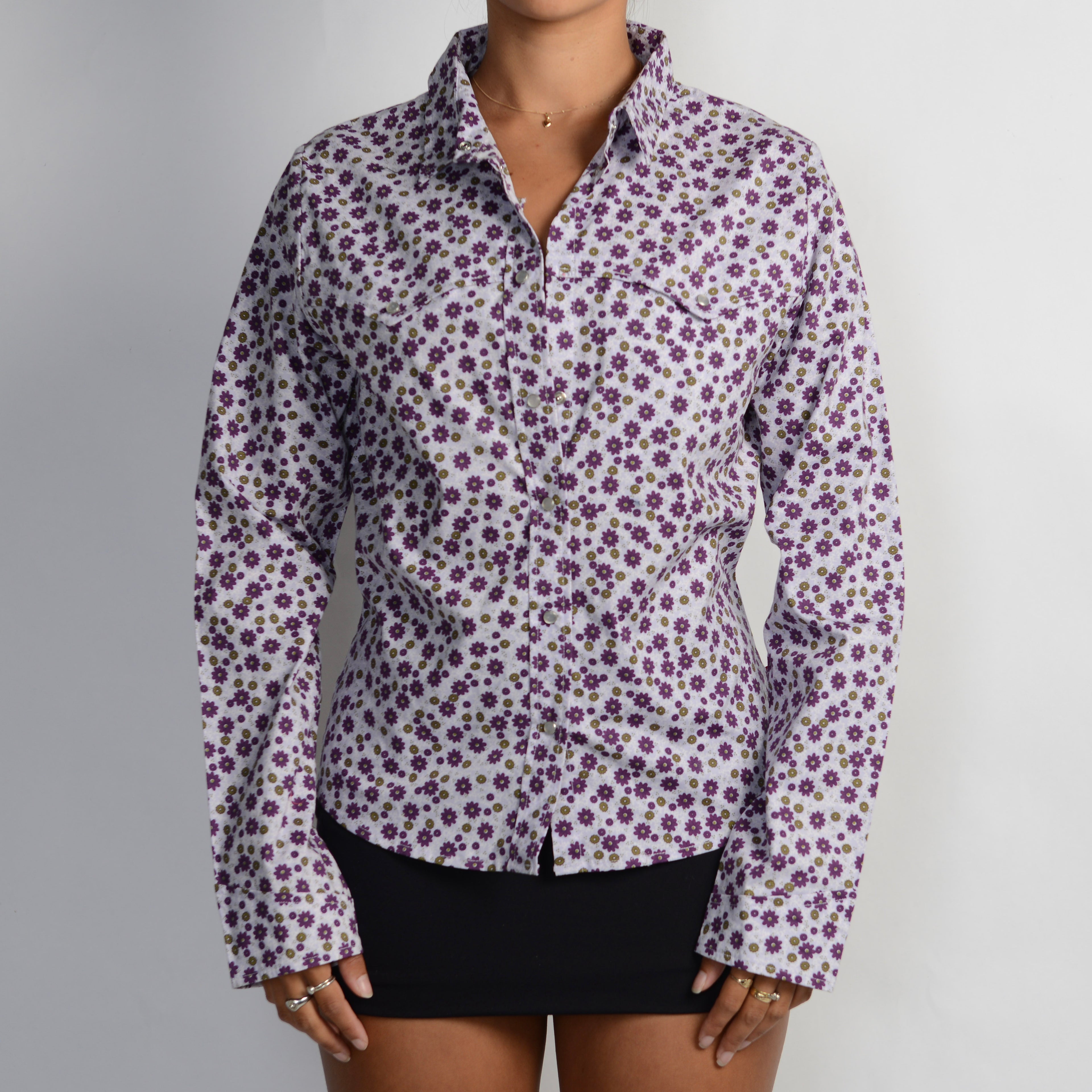 PURPLE FLORAL BLOUSE
