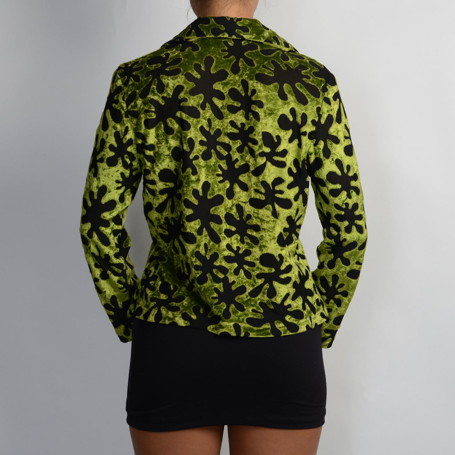 VELOUR PATTERN BLOUSE