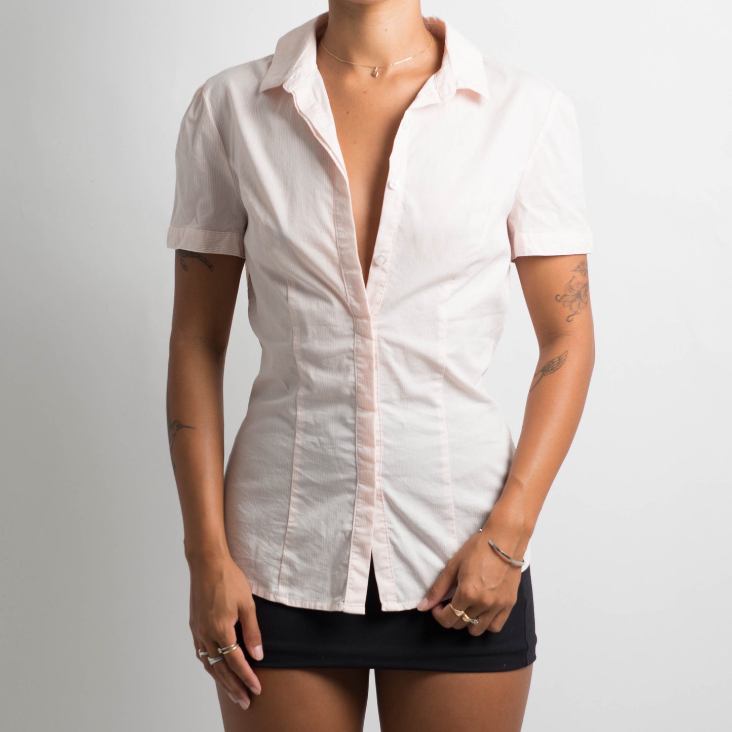 PINK STRIPE BLOUSE