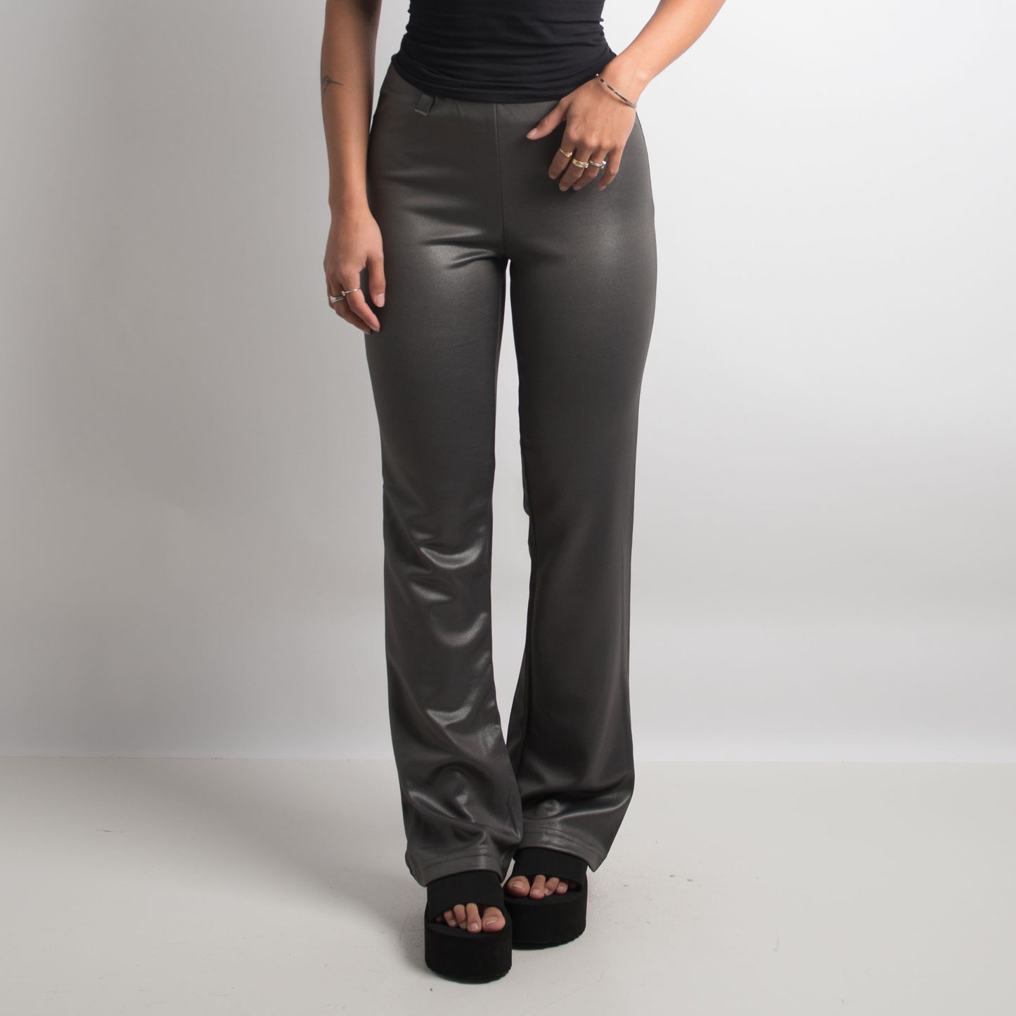 PANTALON Y2K VERT OLIVE SCINTILLANT