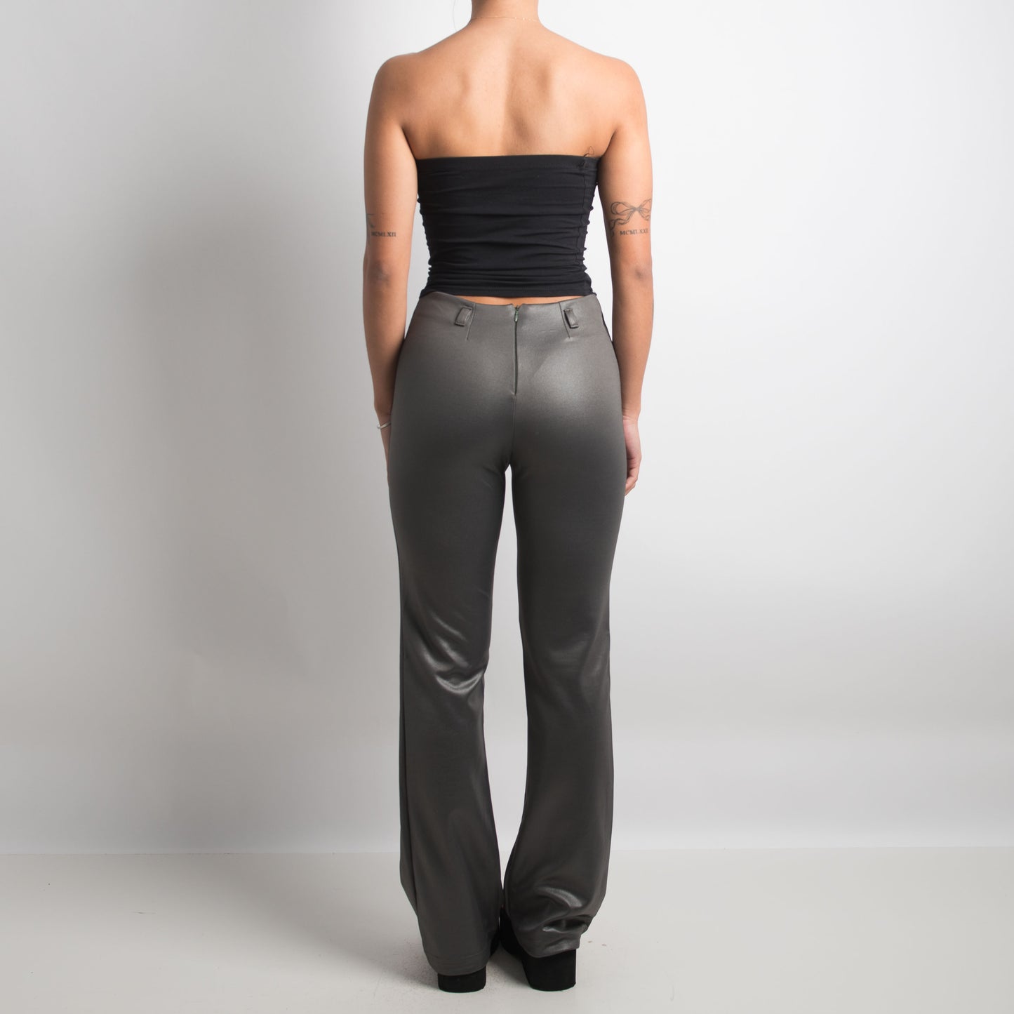 PANTALON Y2K VERT OLIVE SCINTILLANT
