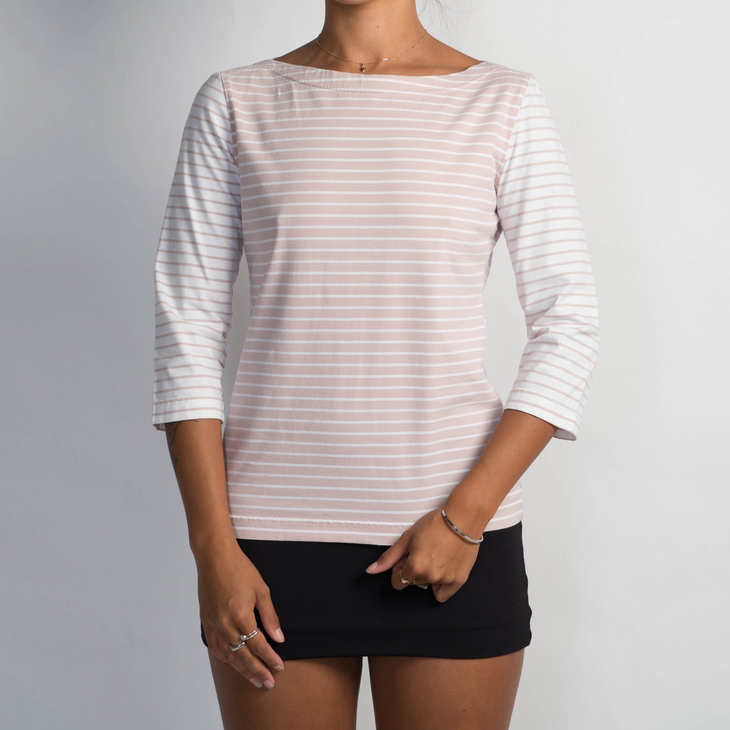 STRIPE 3/4 SLEEVE TOP