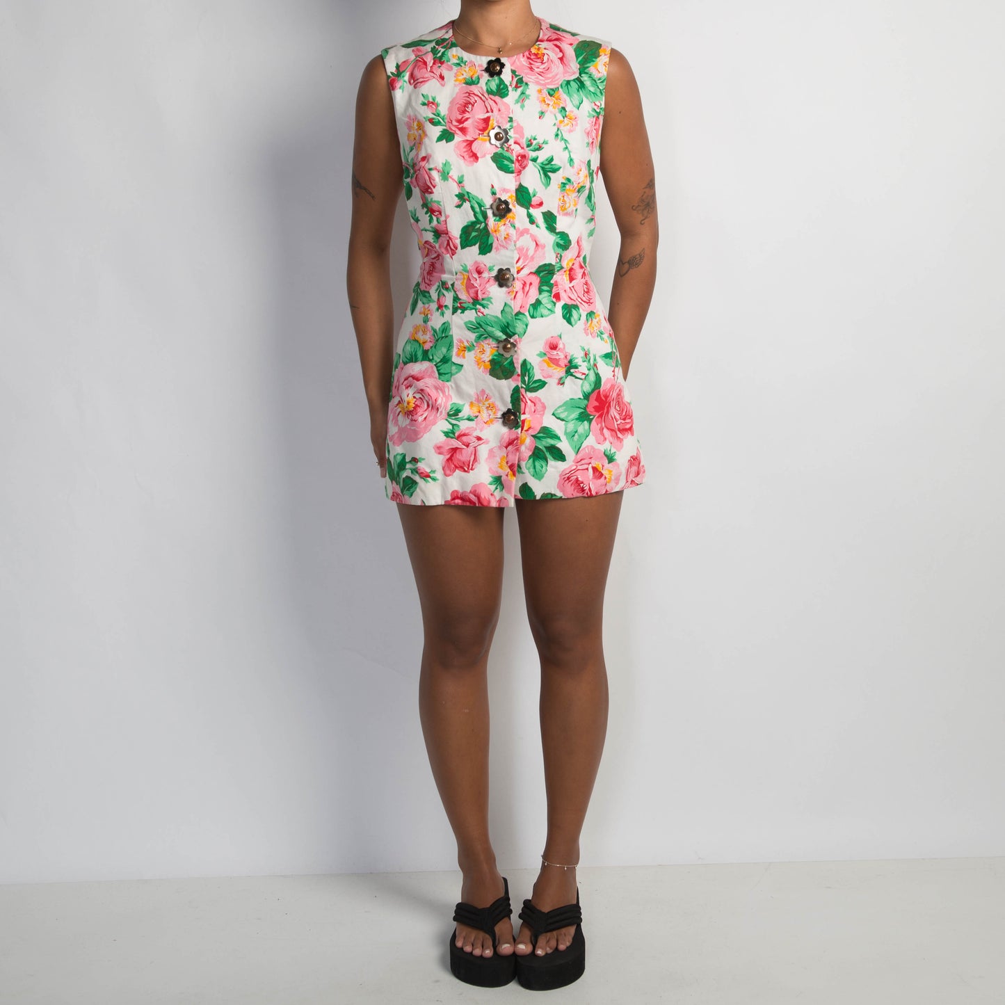 PINK FLORAL TUNIC