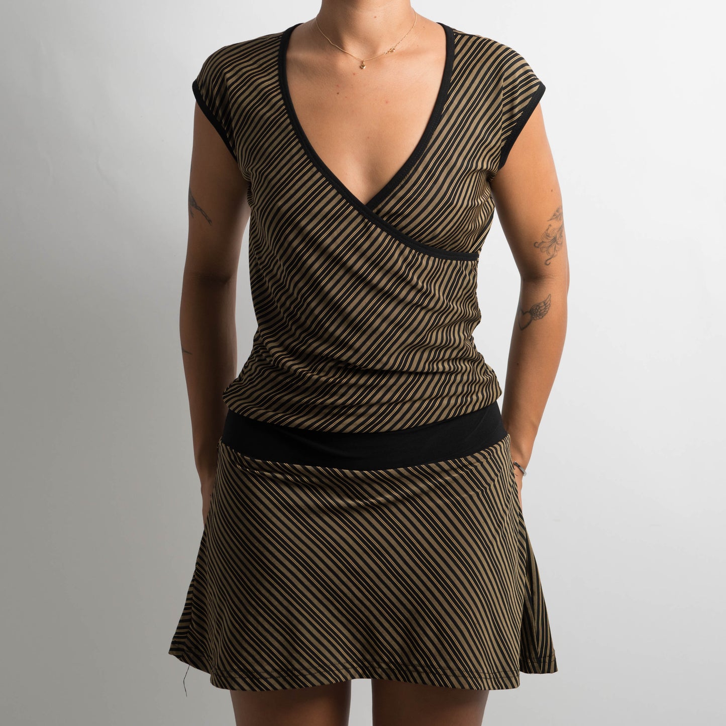 STRIPED MINI DRESS