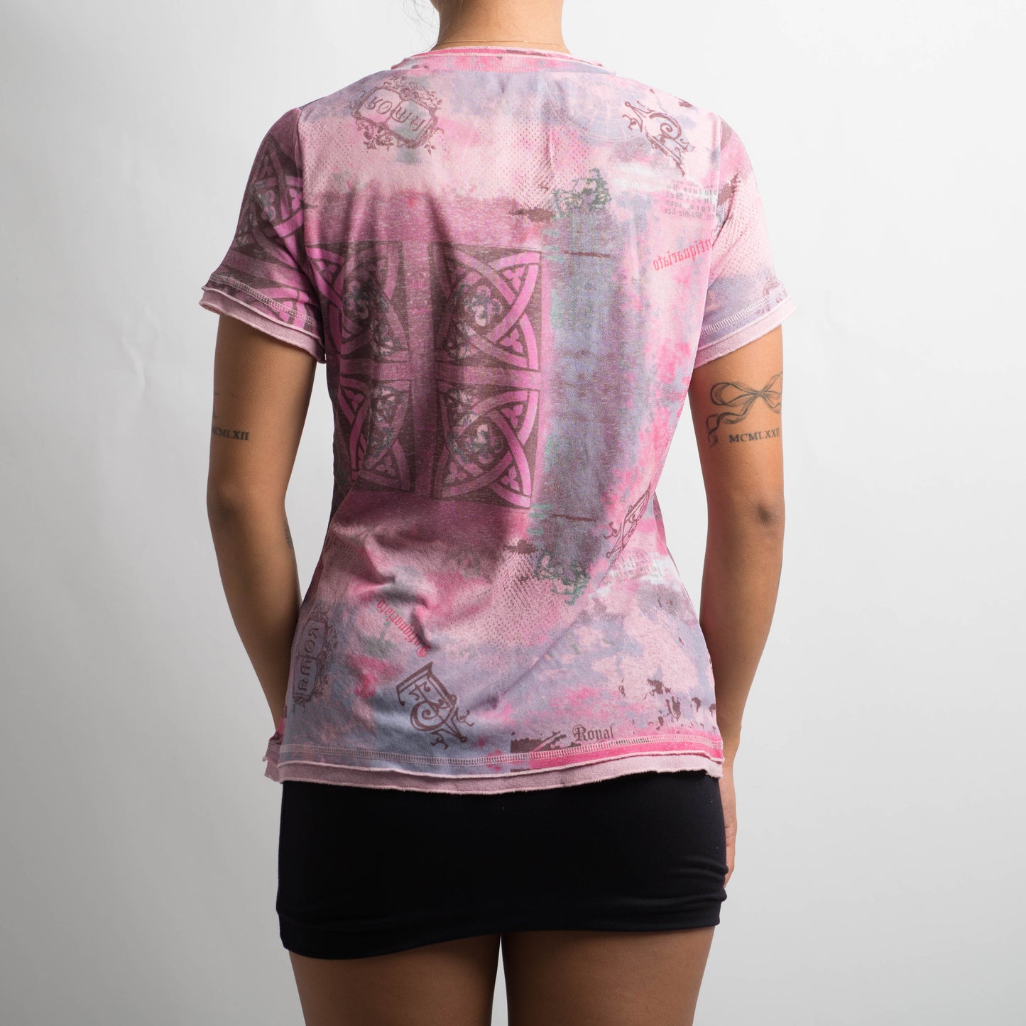PINK MESH TOP