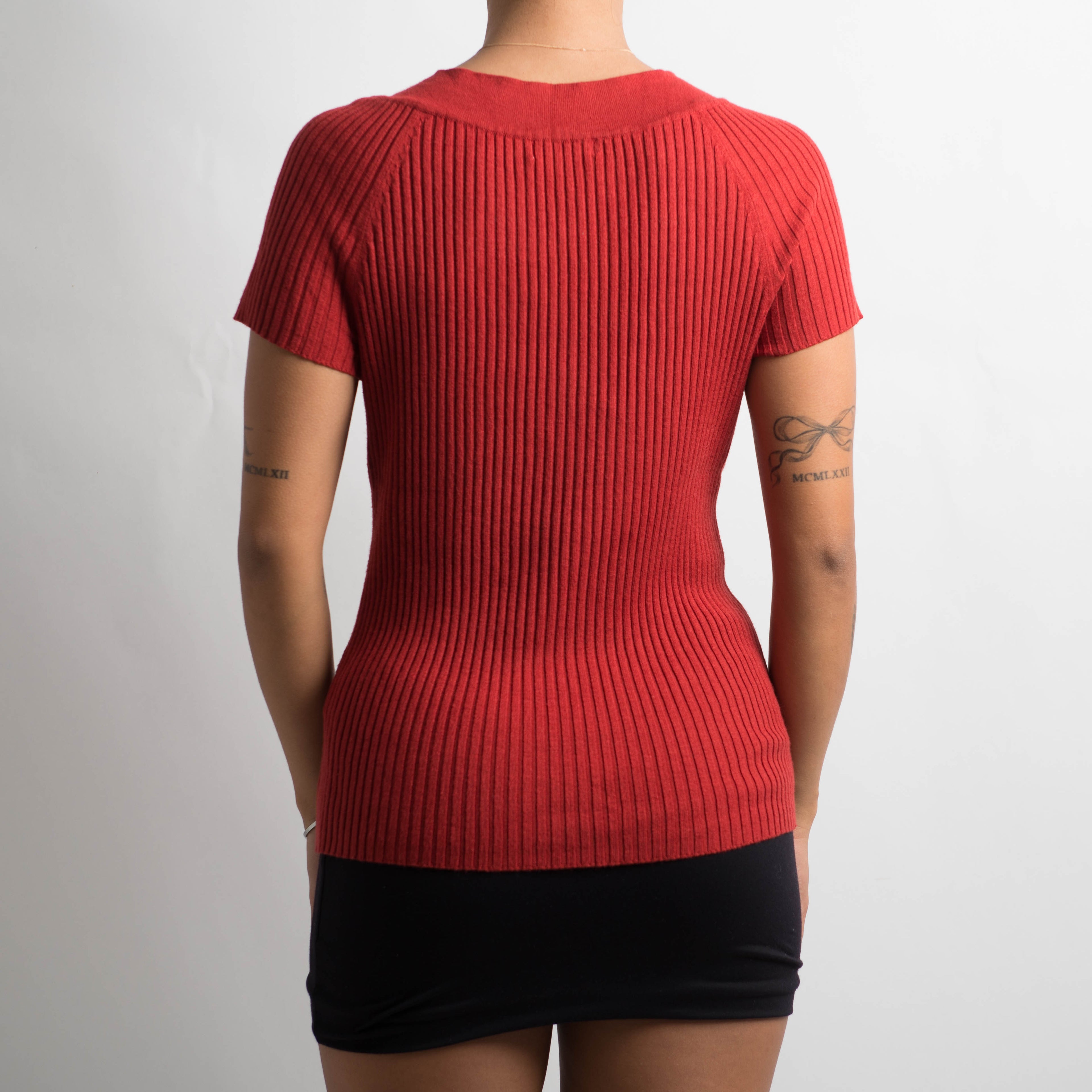 RUST RED KNIT TOP