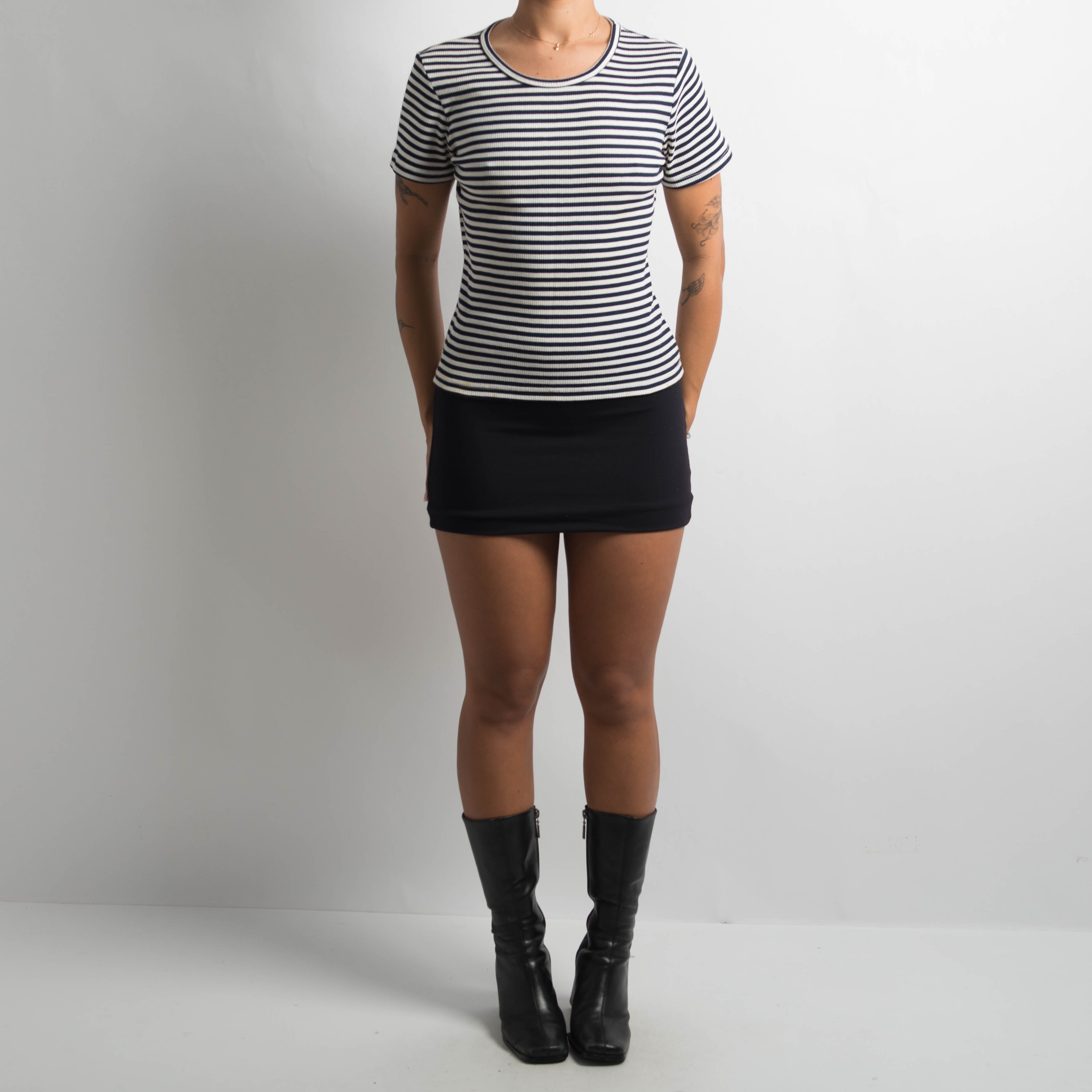 NAVY STRIPE BABY TEE