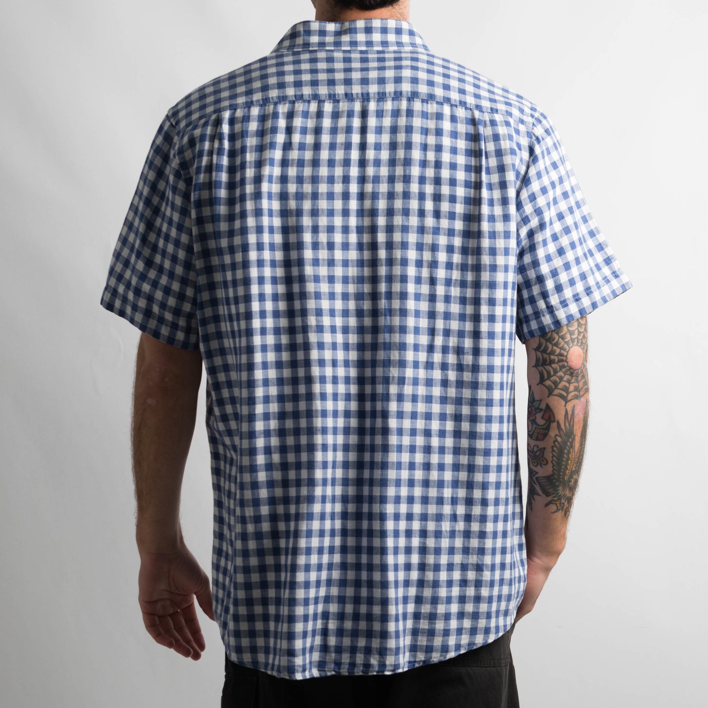 BLUE CHECK BUTTON UP SHIRT