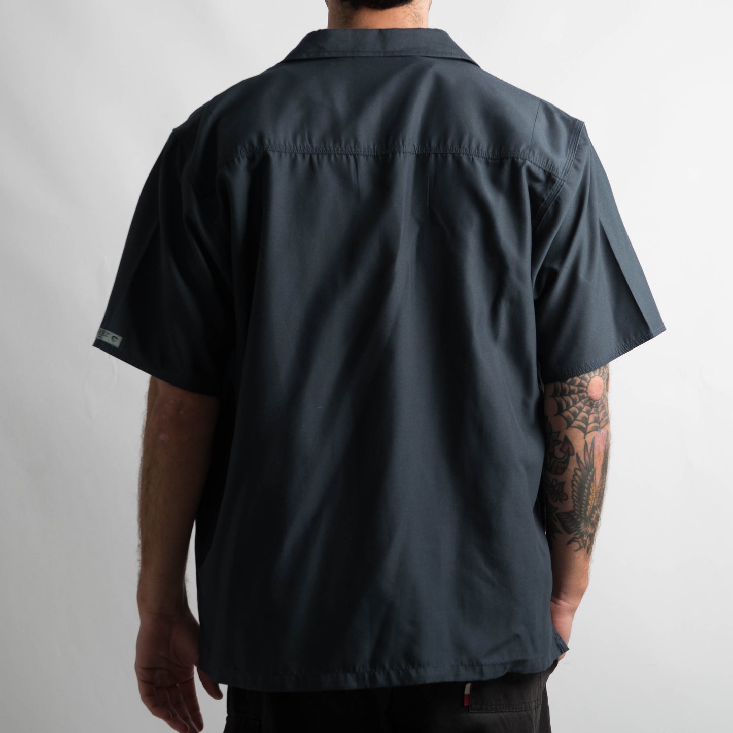 NAVY BUTTON UP SHIRT