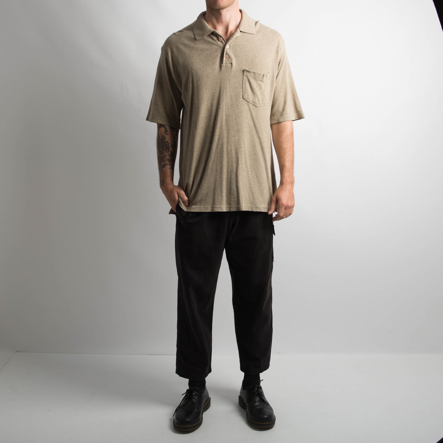 LIGHT BROWN POLO SHIRT