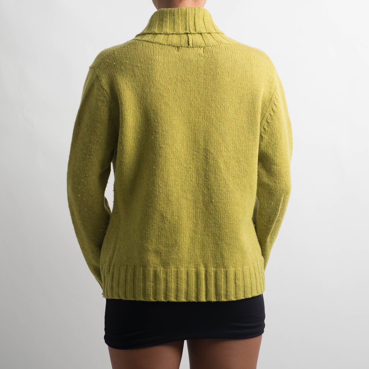 LIME GREEN KNIT CARDIGAN