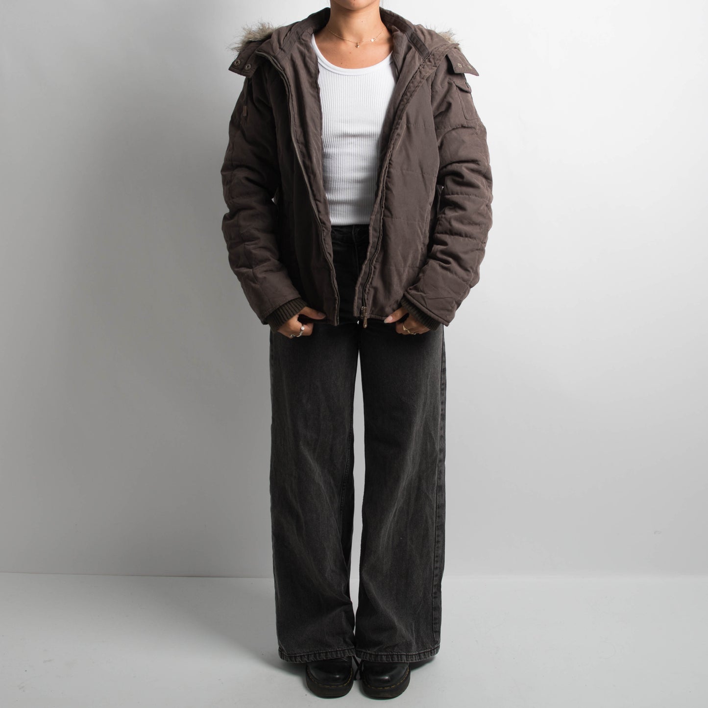 BROWN PUFFER JACKET