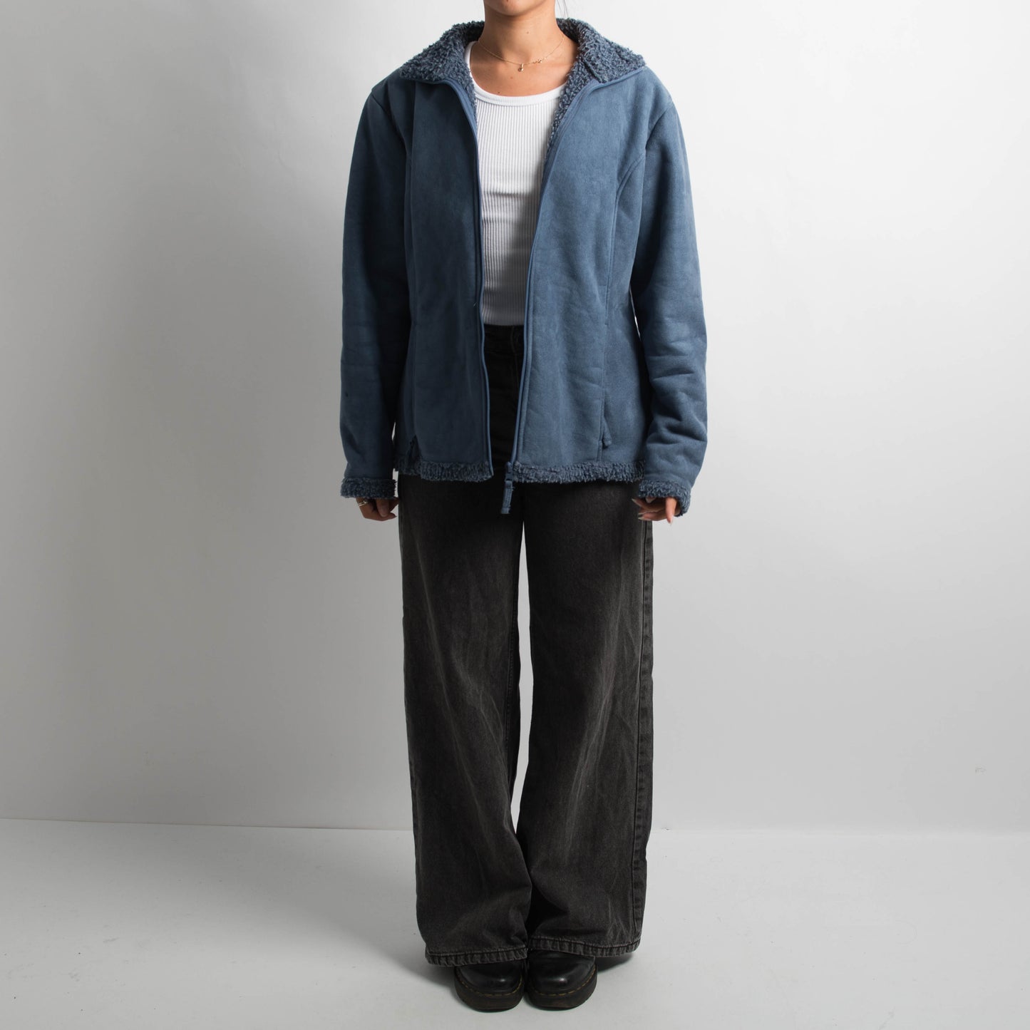 BLUE SUEDETTE JACKET