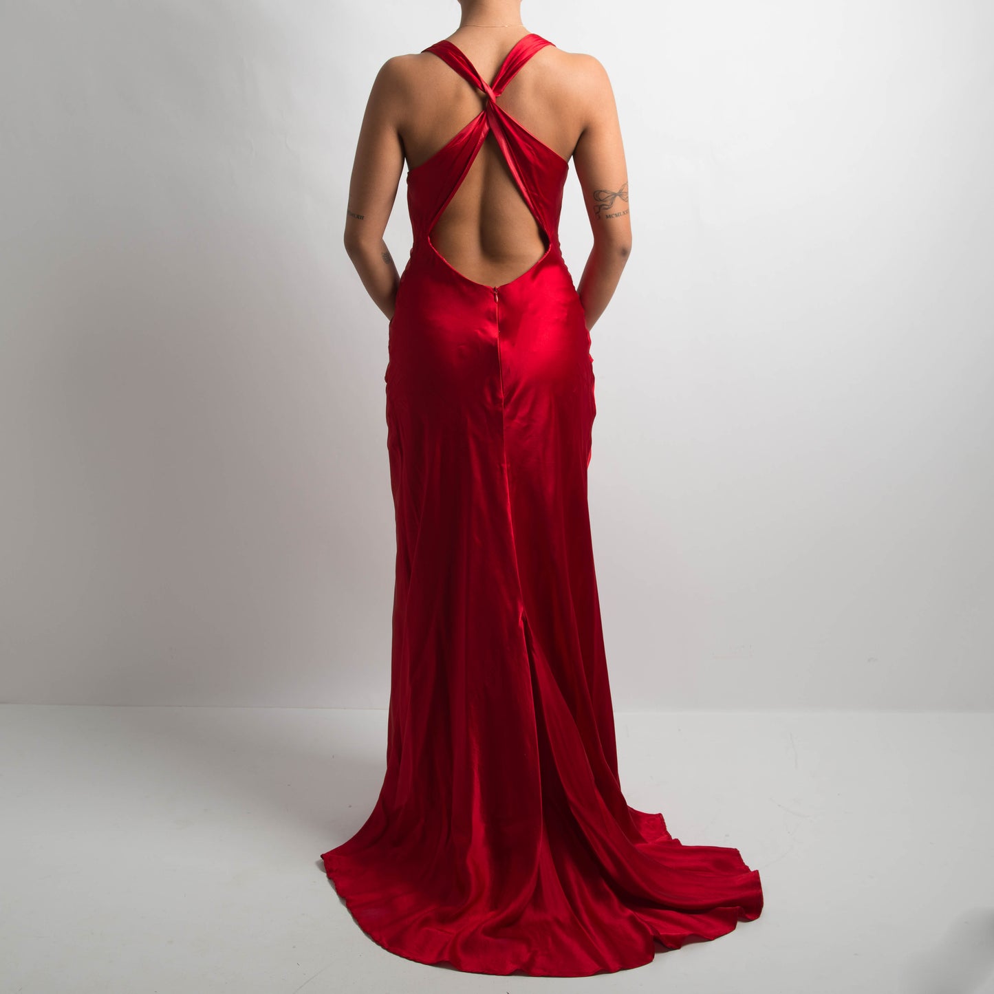 RED SILK GOWN