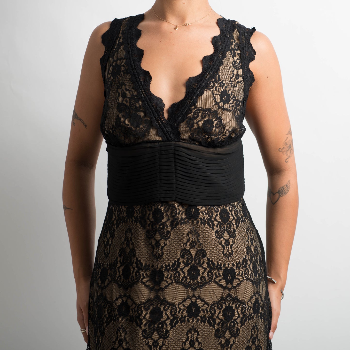 BLACK LACE GOWN