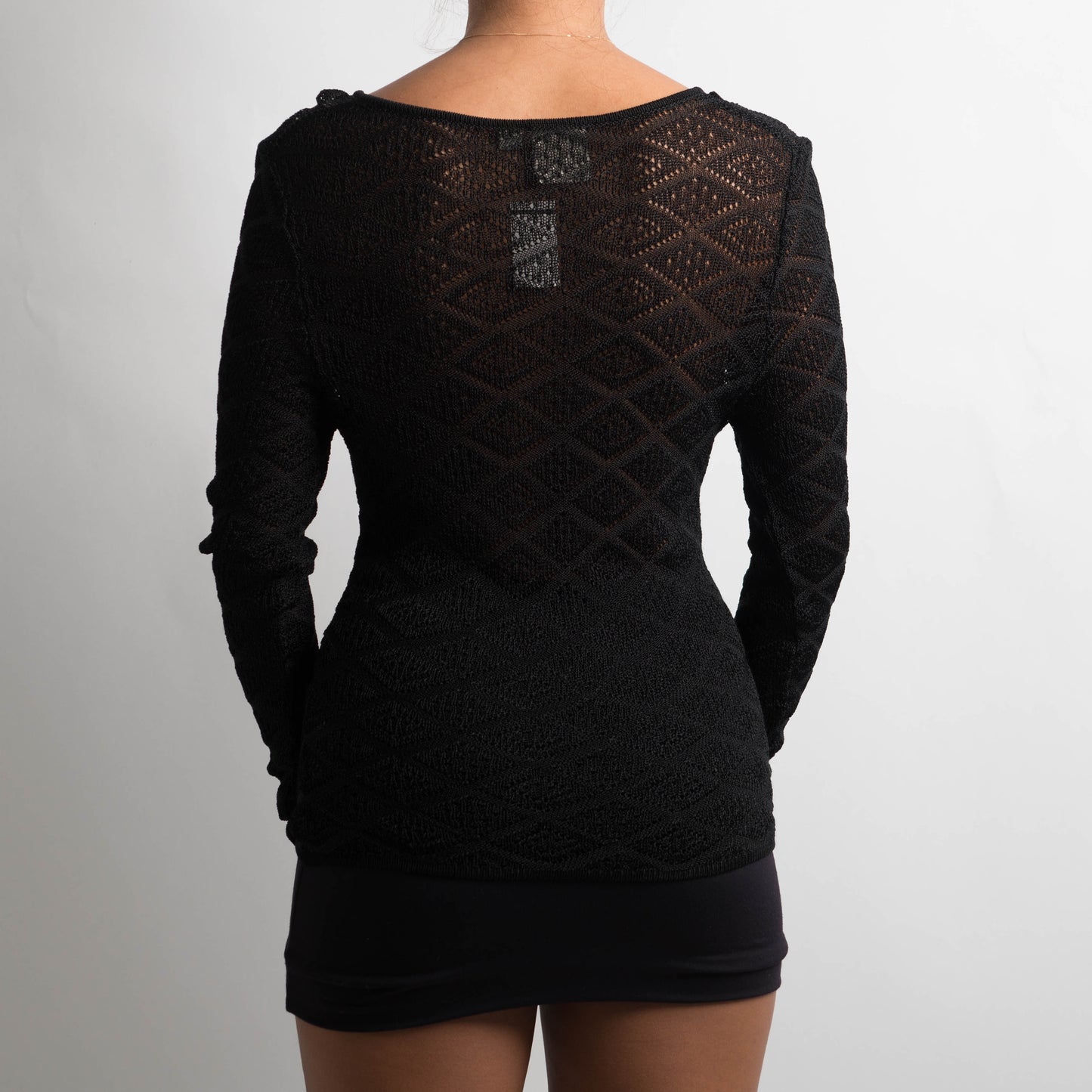 CROCHET LONG SLEEVE TOP