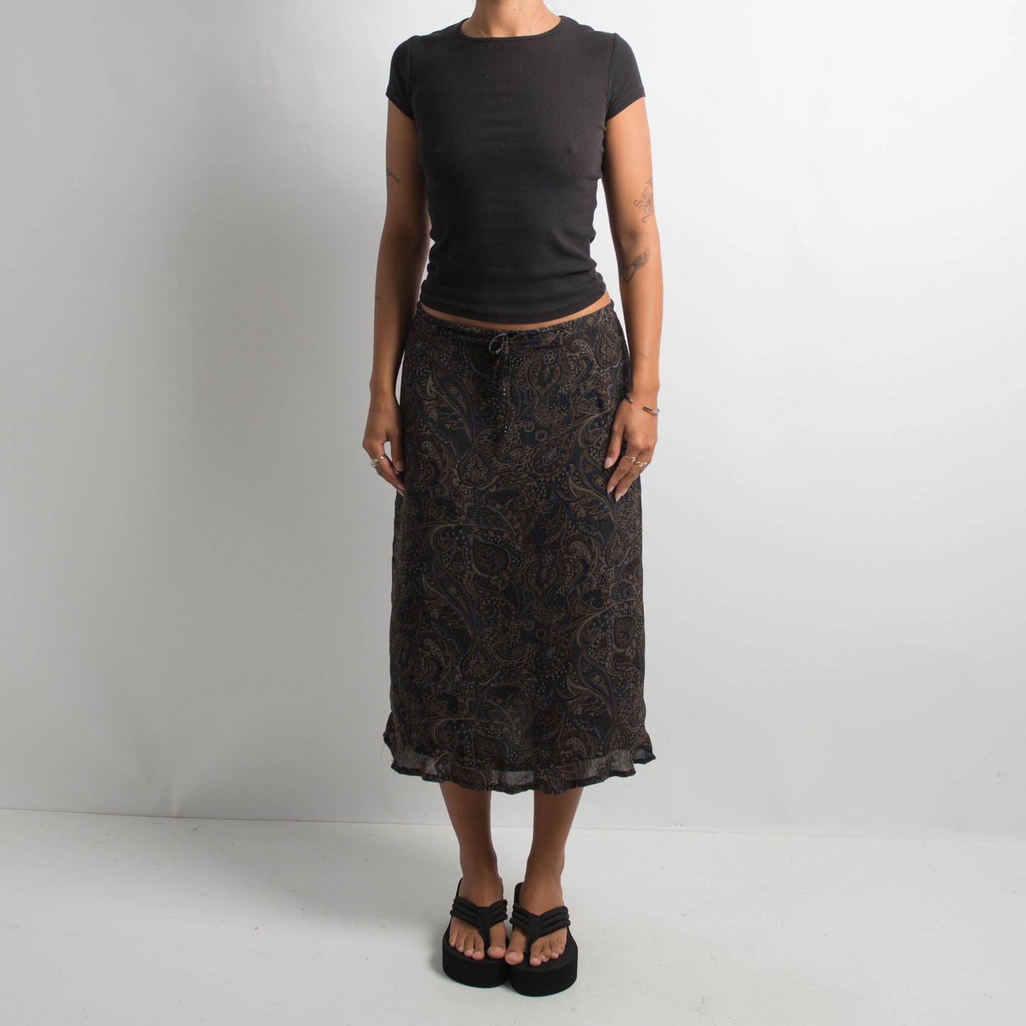PAISLEY MIDI SKIRT