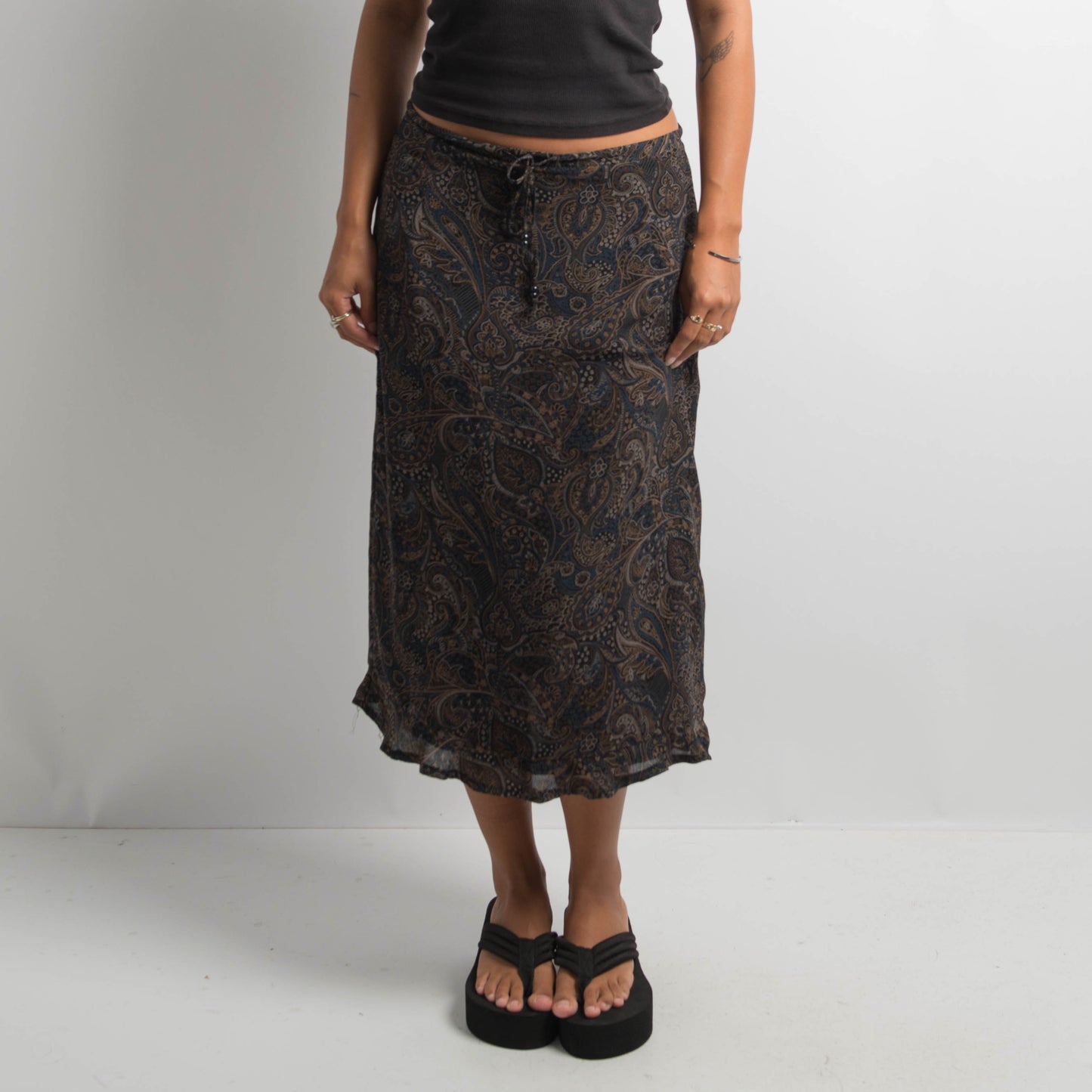 PAISLEY MIDI SKIRT