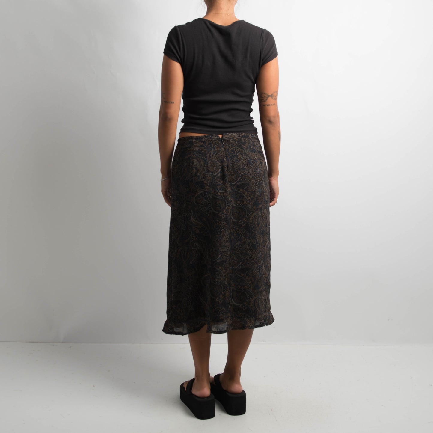 PAISLEY MIDI SKIRT