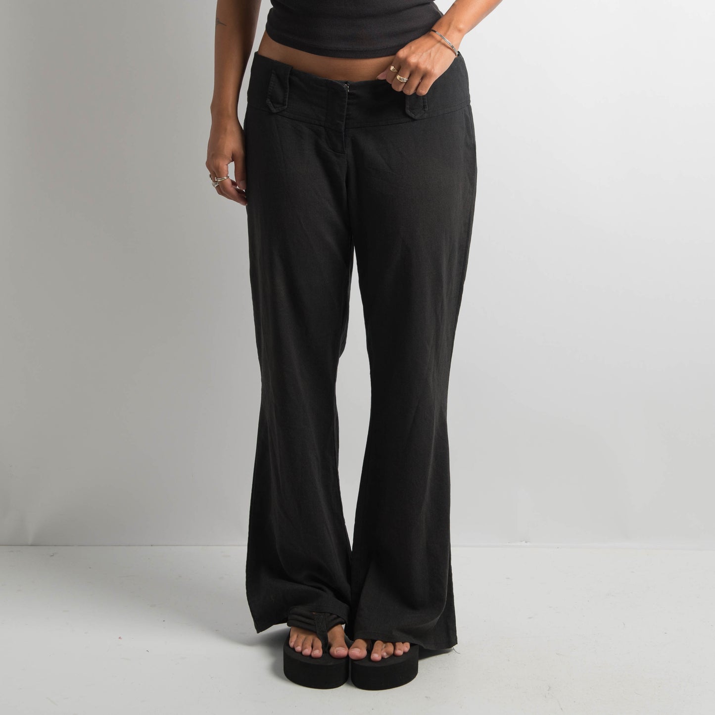 BLACK BOOTCUT PANTS