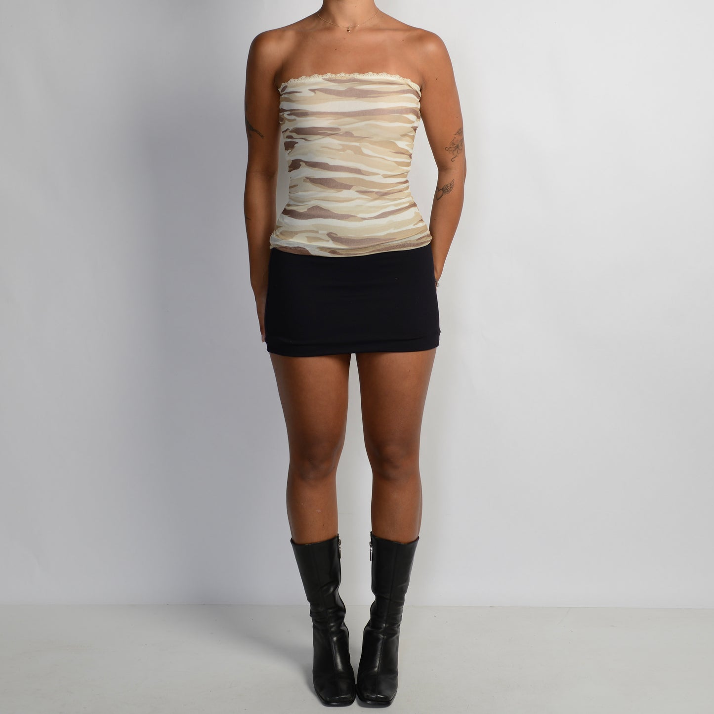 MESH CAMOUFLAGE BANDEAU