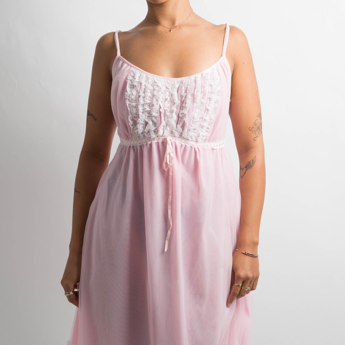 PINK NYLON DRESS