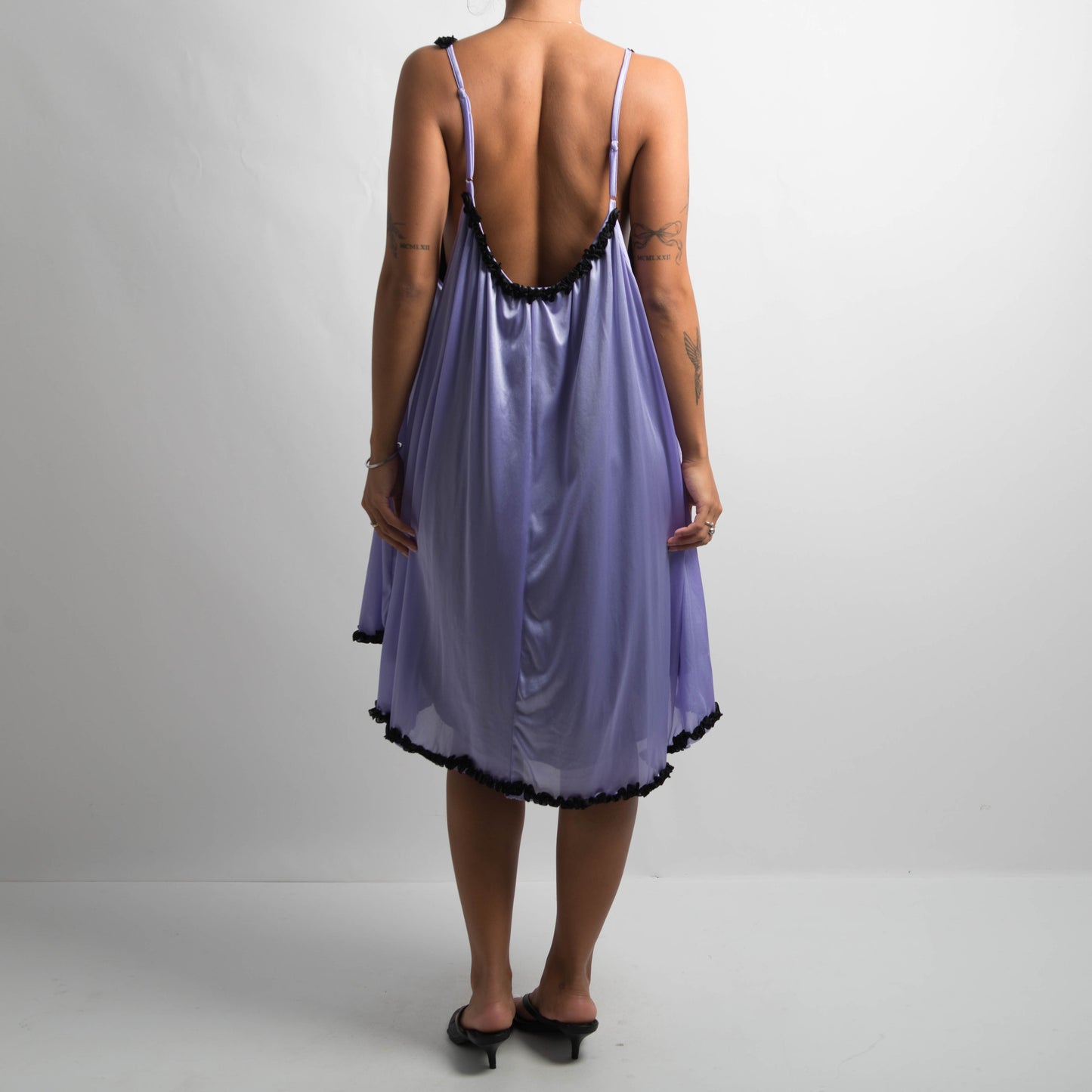 PURPLE NYLON NIGHTGOWN