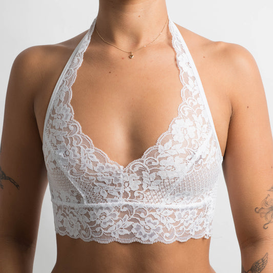 WHITE LACE BRALETTE