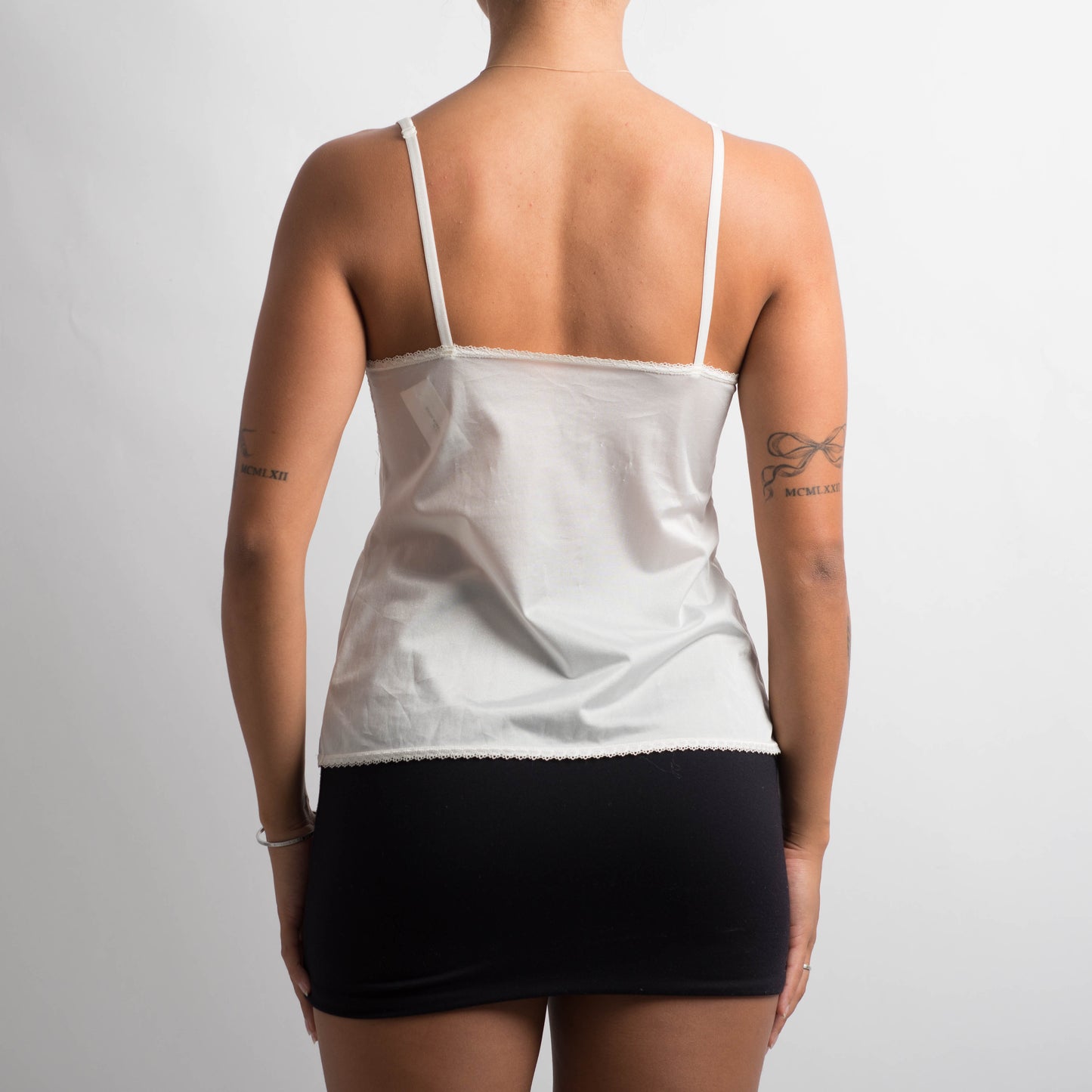 WHITE LACE TRIM CAMISOLE