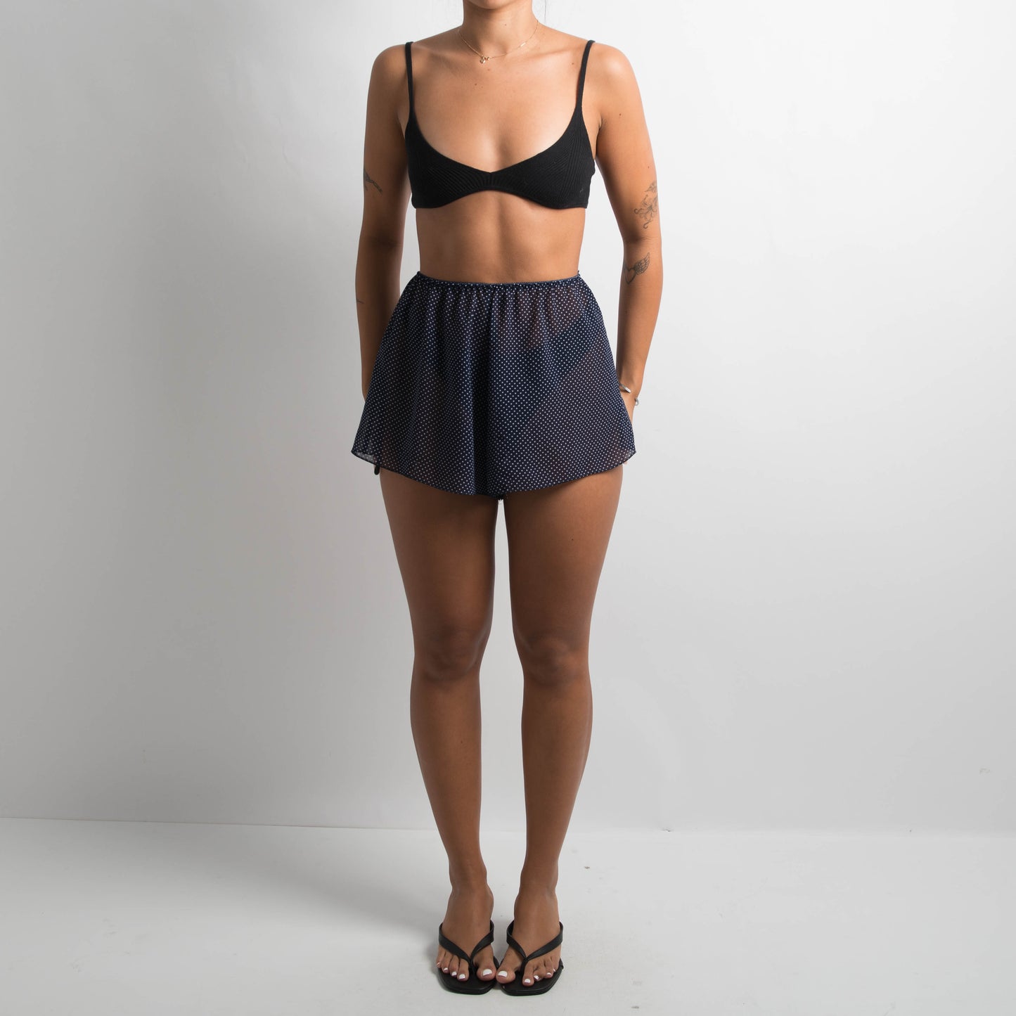 NAVY POLKA DOT SHORTS