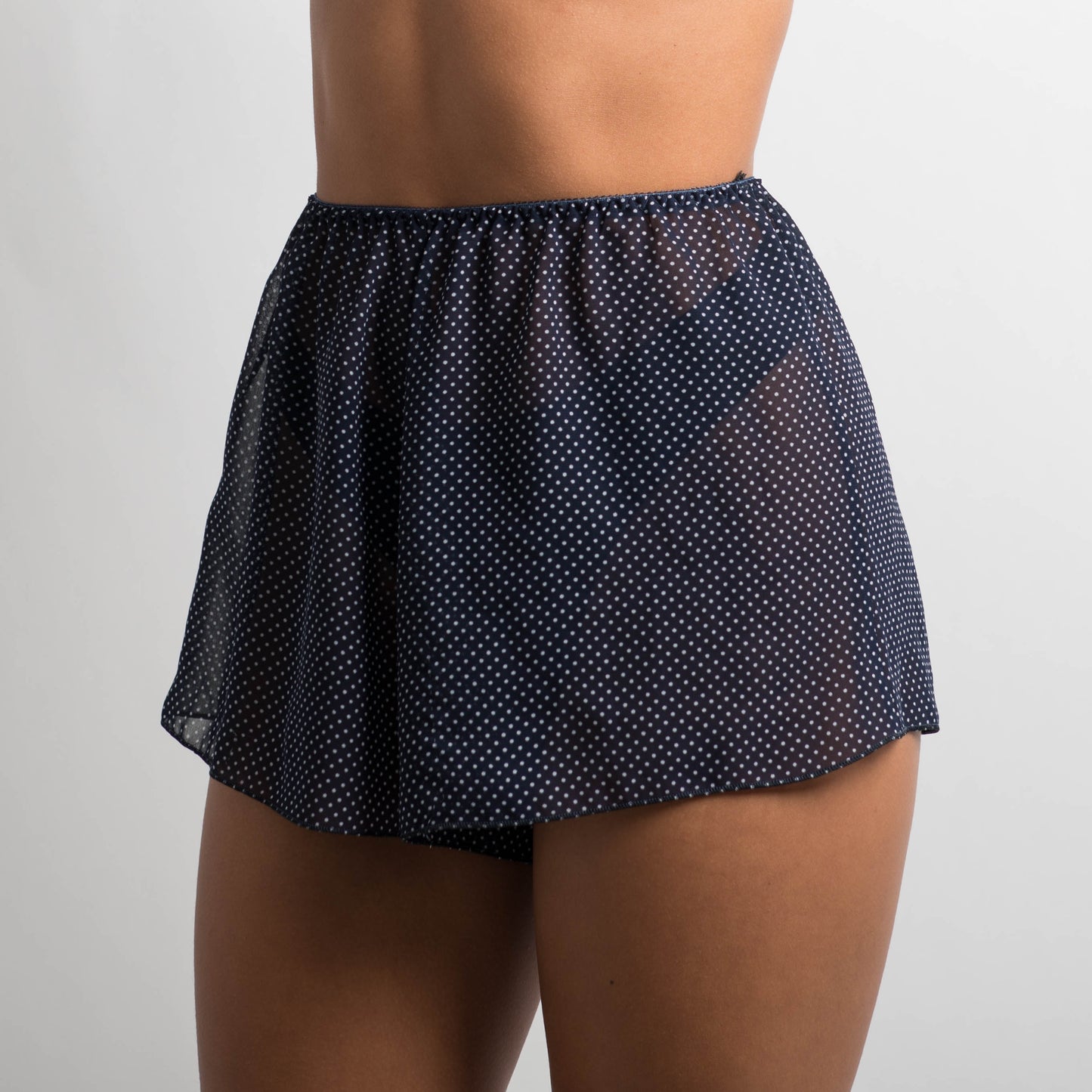 NAVY POLKA DOT SHORTS
