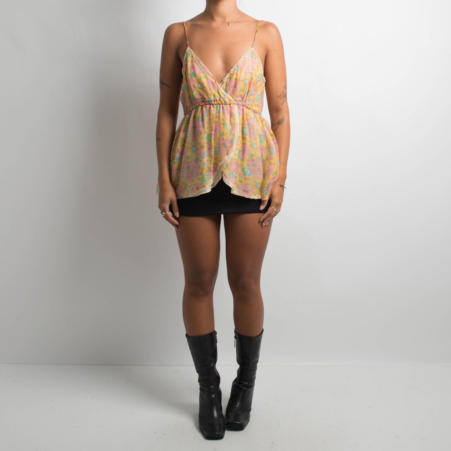 FLORAL BABYDOLL TOP