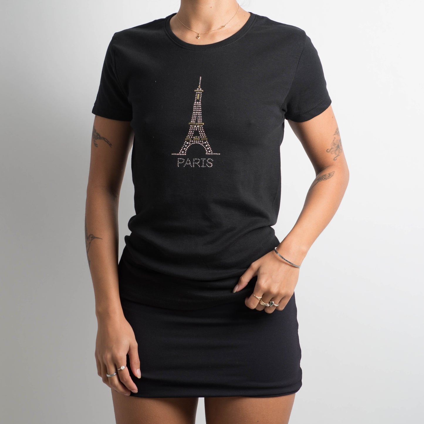 BLACK PARIS BABY TEE